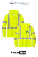 CornerStone® ANSI 107 Class 3 Long Sleeve Segmented Tape Hooded Tee - Monument Roofing of Colorado