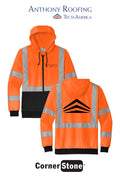CornerStone® ANSI 107 Class 3 Heavy-Duty Fleece Full-Zip Hoodie - Anthony Roofing