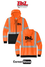 CornerStone® ANSI 107 Class 3 Heavy-Duty Fleece Full-Zip Hoodie - B&L Sheet Metal & Roofing