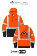CornerStone® ANSI 107 Class 3 Heavy-Duty Fleece Pullover Hoodie - Tecta America Carolinas LLC