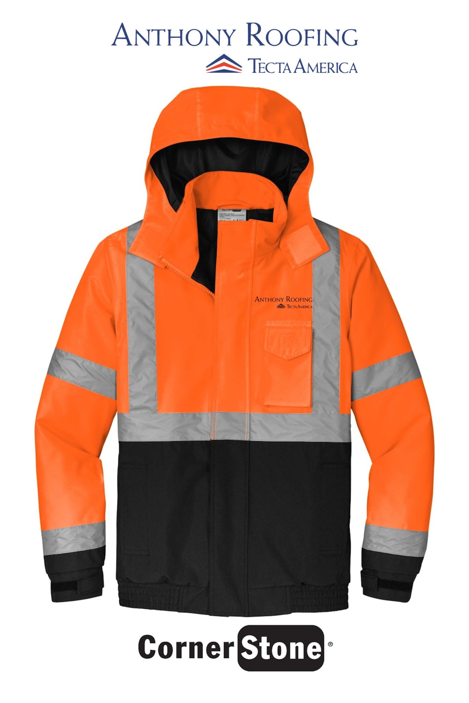 CornerStone® ANSI 107 Class 3 Economy Waterproof Insulated Bomber Jacket - Anthony Roofing