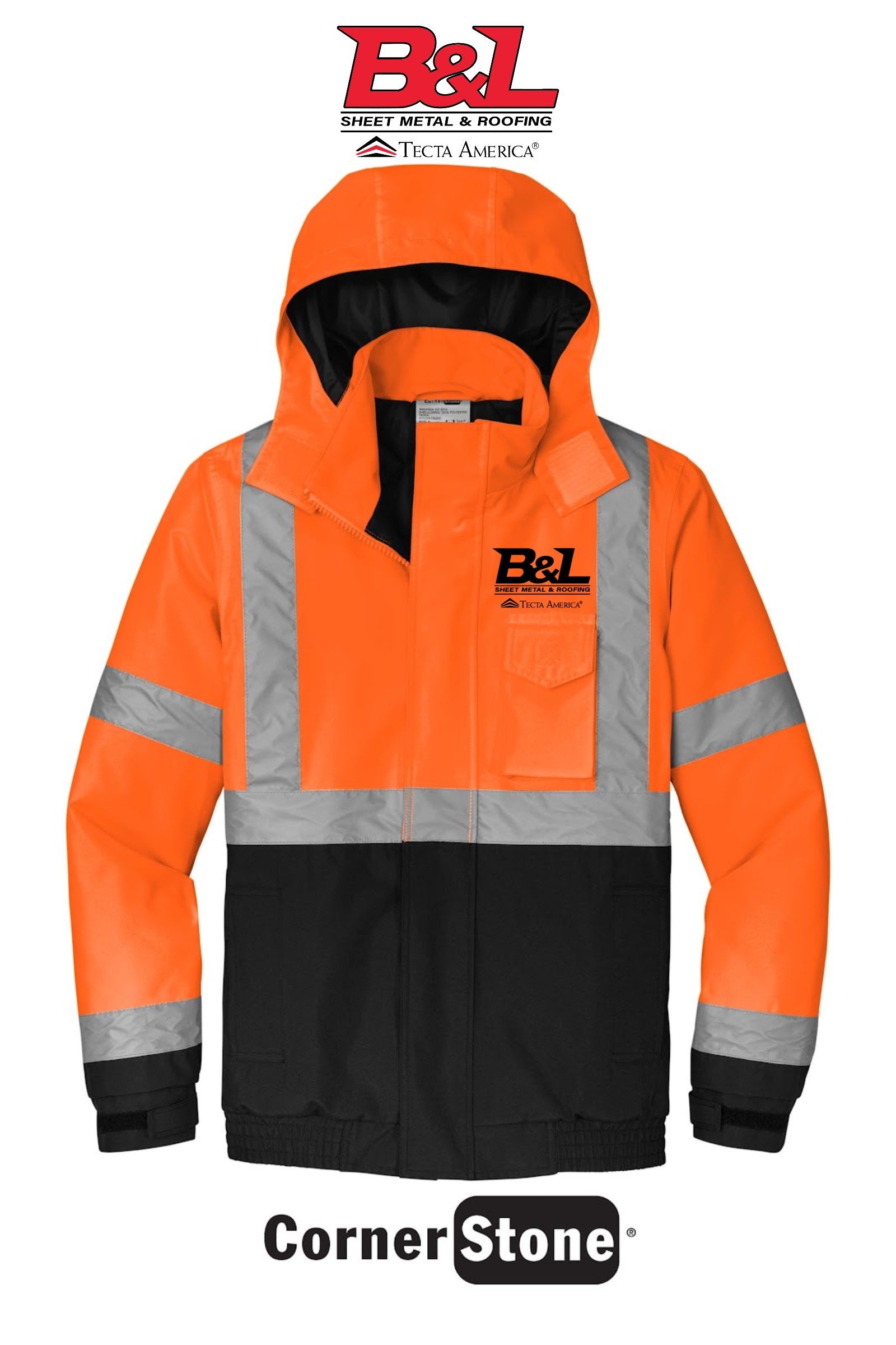 CornerStone® ANSI 107 Class 3 Economy Waterproof Insulated Bomber Jacket - B&L Sheet Metal & Roofing