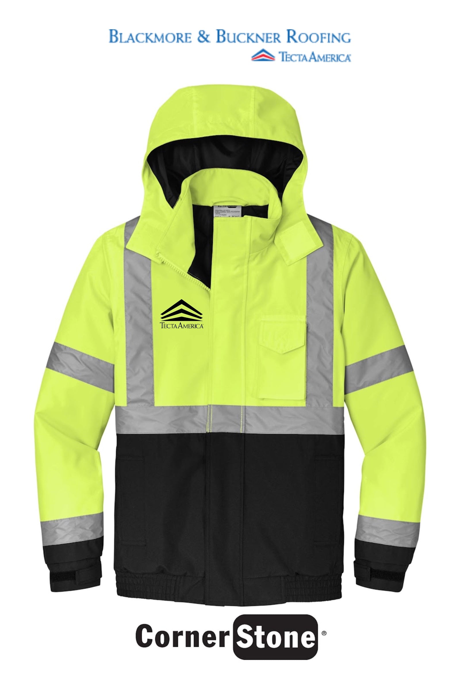 CornerStone® ANSI 107 Class 3 Economy Waterproof Insulated Bomber Jacket - Blackmore & Buckner