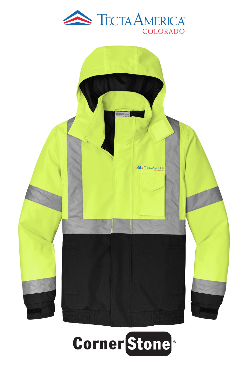 CornerStone® ANSI 107 Class 3 Economy Waterproof Insulated Bomber Jacket - Monument Roofing of Colorado
