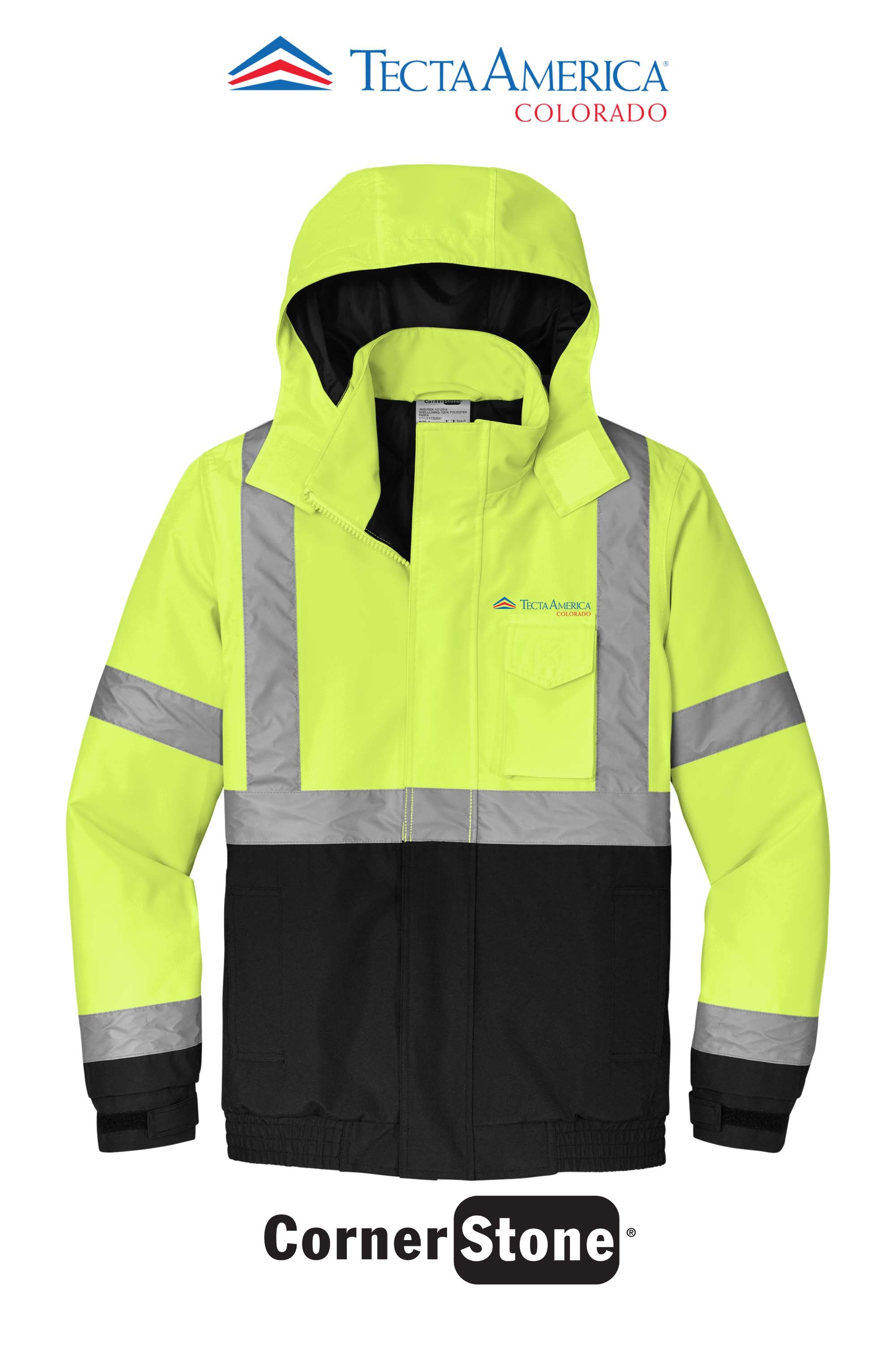 CornerStone® ANSI 107 Class 3 Economy Waterproof Insulated Bomber Jacket - Monument Roofing of Colorado