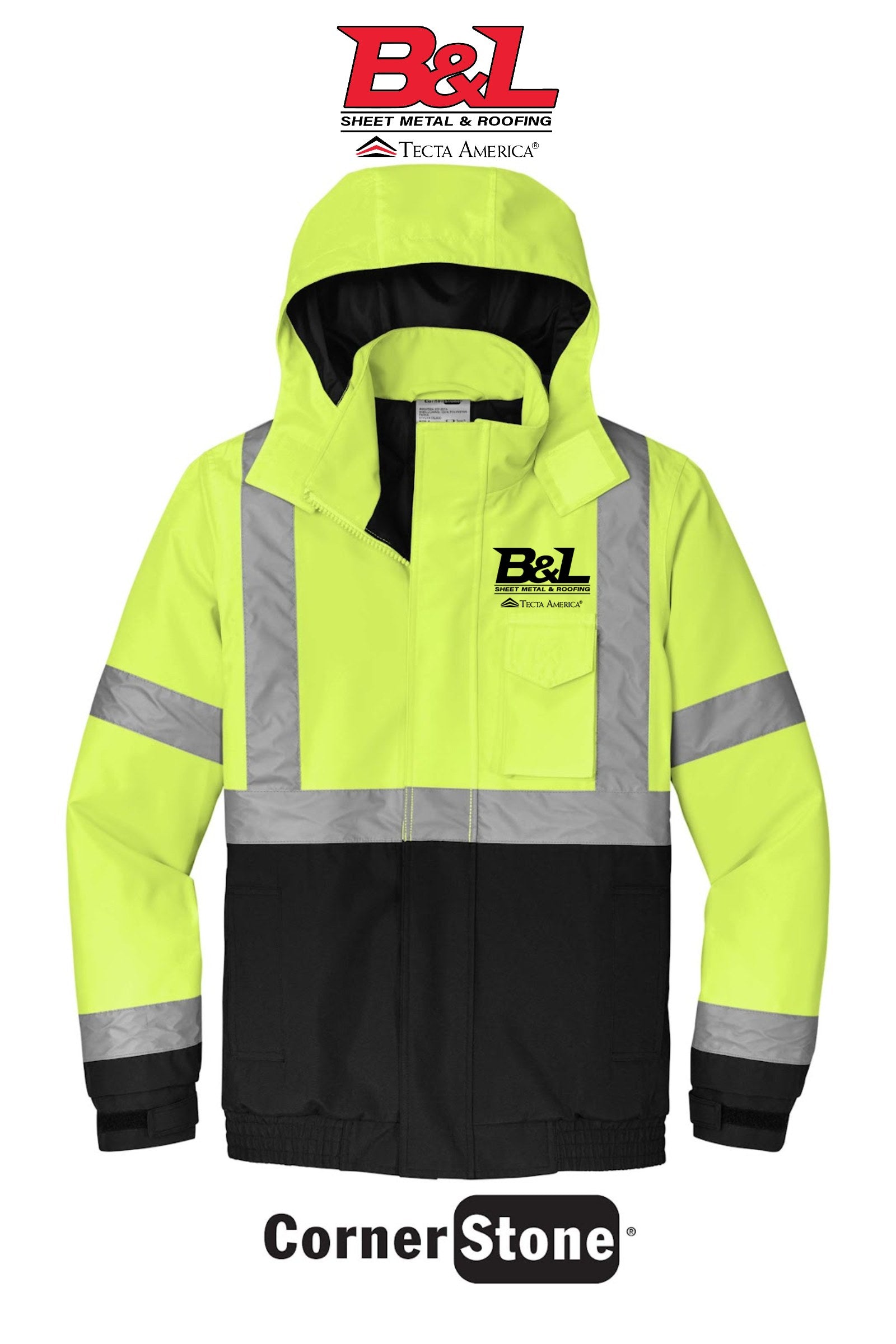 CornerStone® ANSI 107 Class 3 Economy Waterproof Insulated Bomber Jacket - B&L Sheet Metal & Roofing