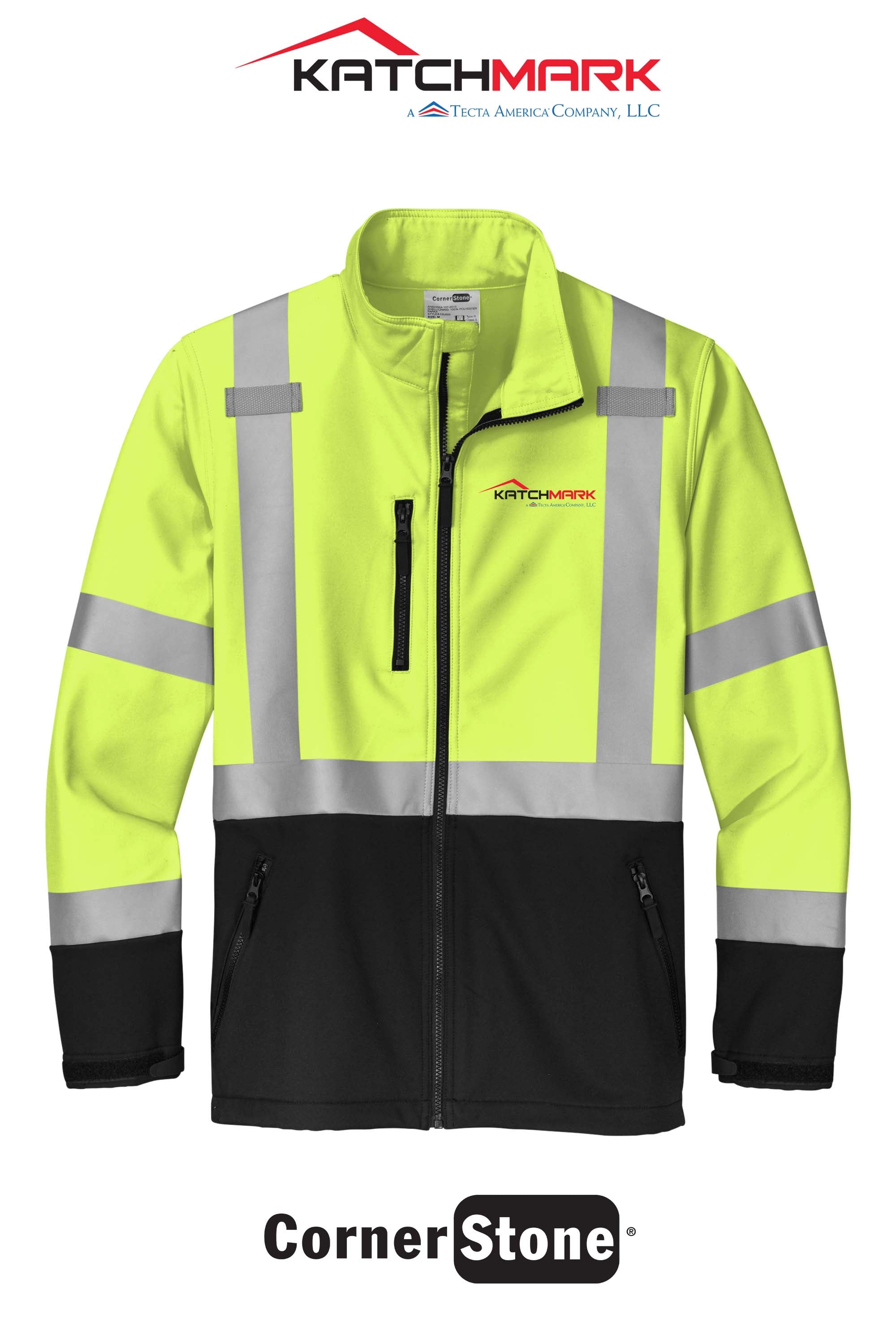 CornerStone® ANSI 107 Class 3 Soft Shell Jacket - Katchmark, A Tecta American Company LLC