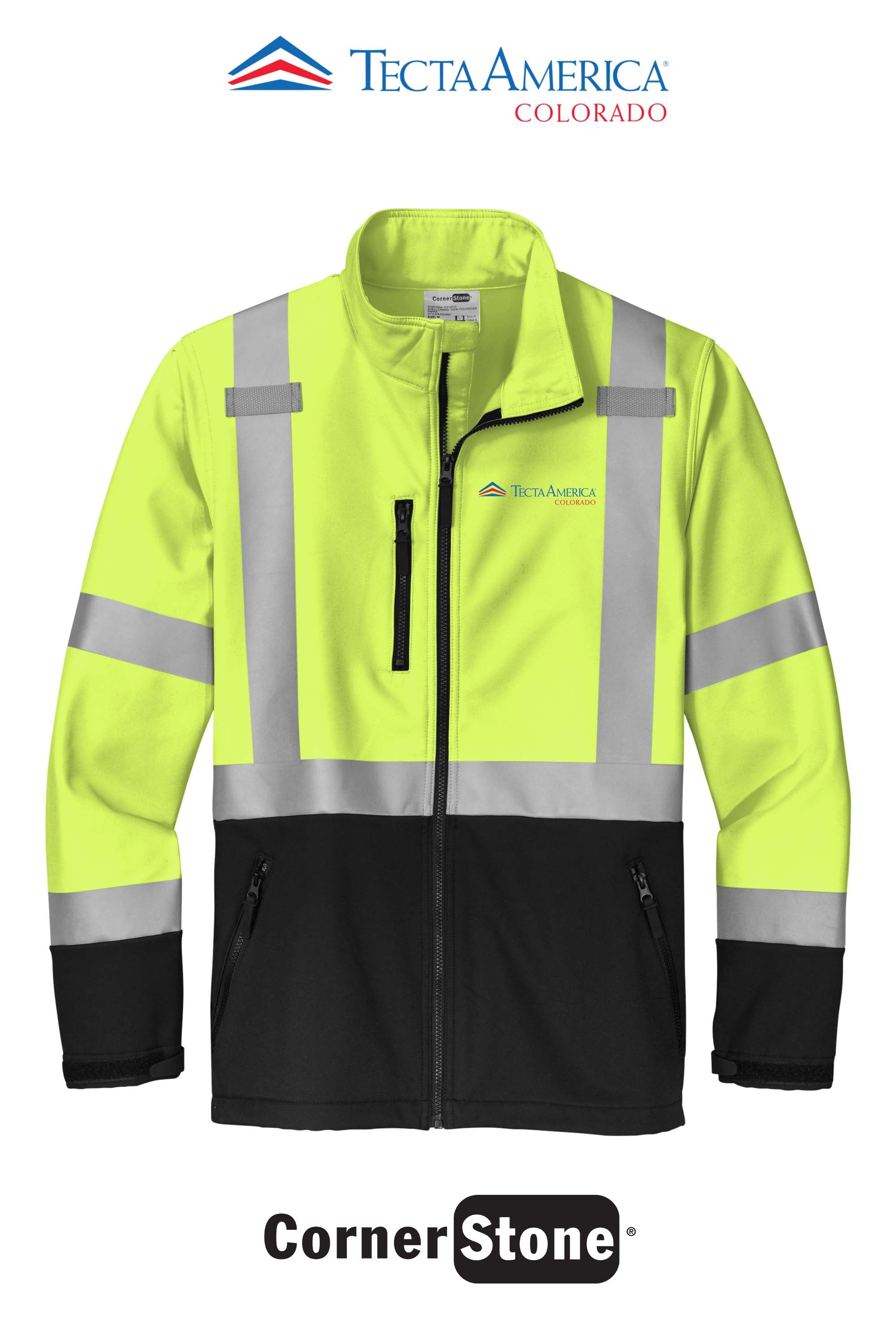 CornerStone® ANSI 107 Class 3 Soft Shell Jacket - Monument Roofing of Colorado