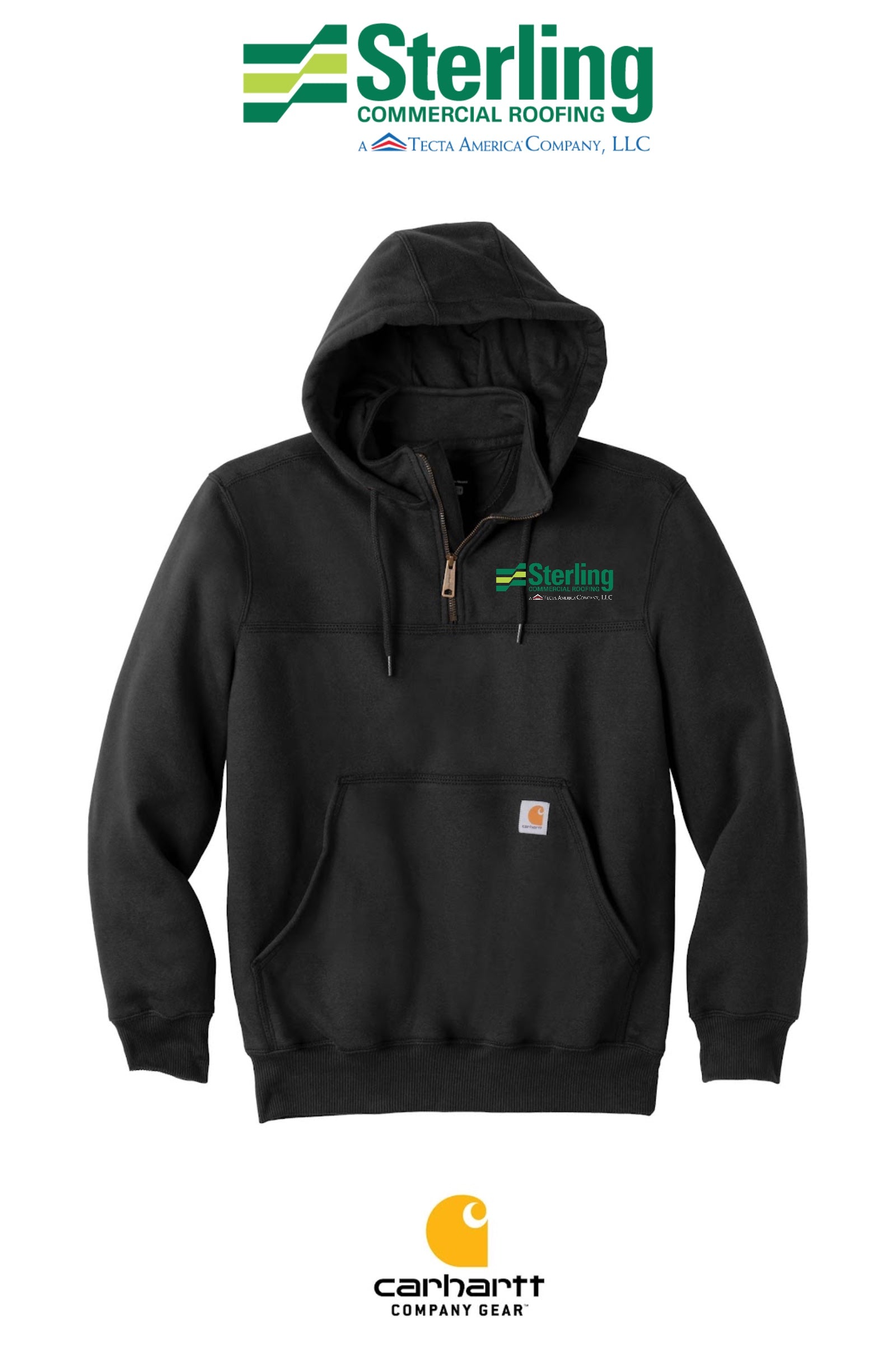Carhartt® Rain Defender® Paxton Heavyweight Hooded Zip Mock Sweatshirt - Sterling, A Tecta American Company LLC