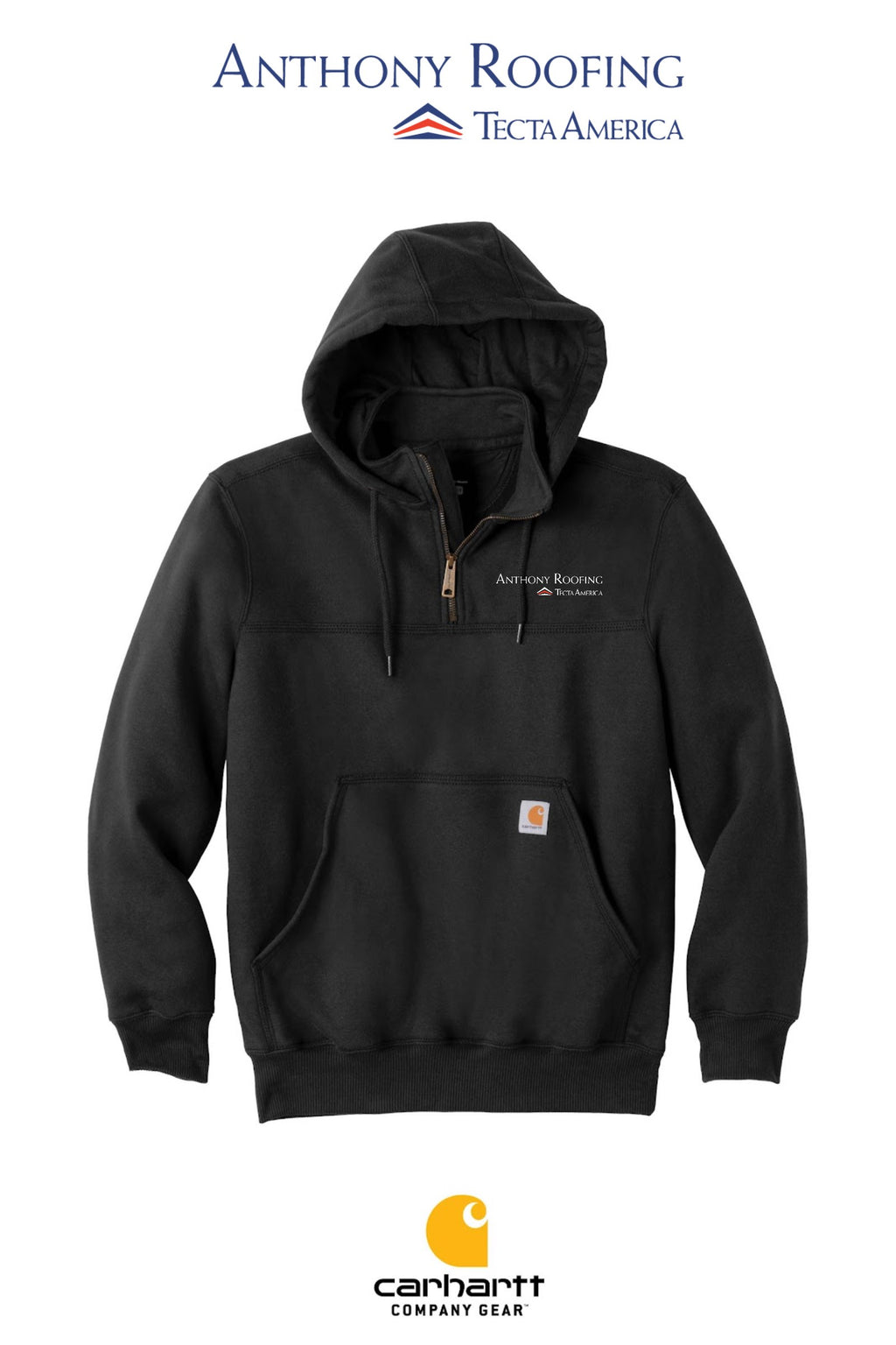 Carhartt® Rain Defender® Paxton Heavyweight Hooded Zip Mock Sweatshirt - Anthony Roofing