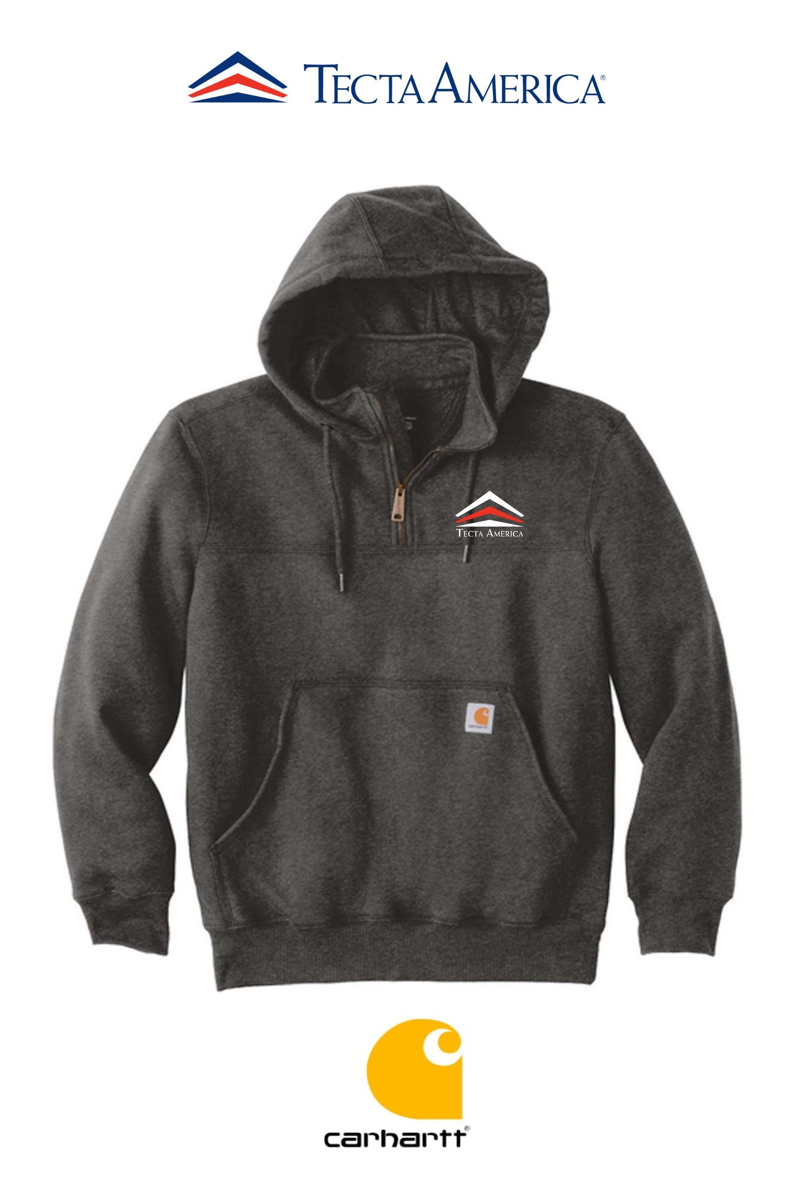 Carhartt® Rain Defender® Paxton Heavyweight Hooded Zip Mock Sweatshirt - Corporate