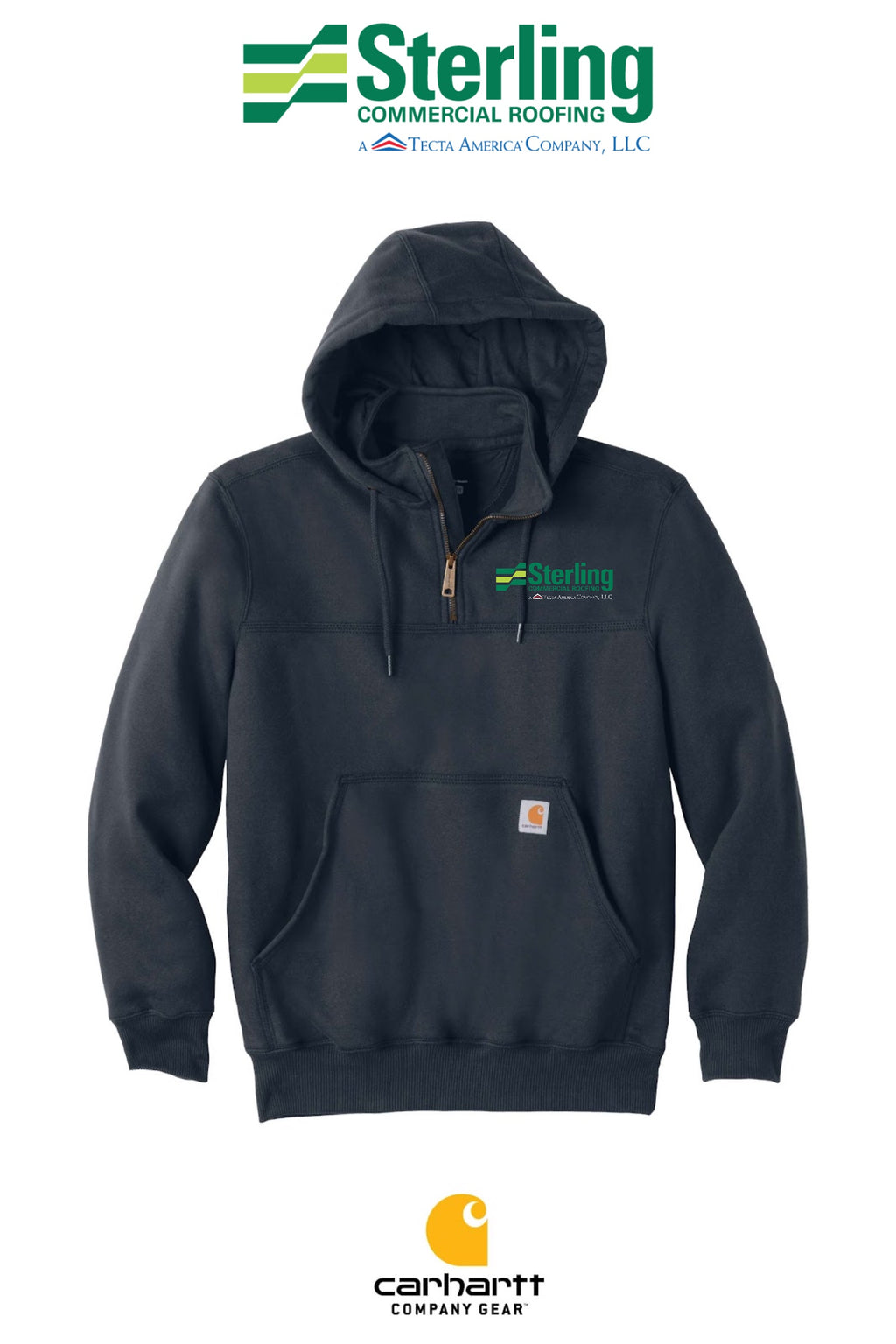 Carhartt® Rain Defender® Paxton Heavyweight Hooded Zip Mock Sweatshirt - Sterling, A Tecta American Company LLC