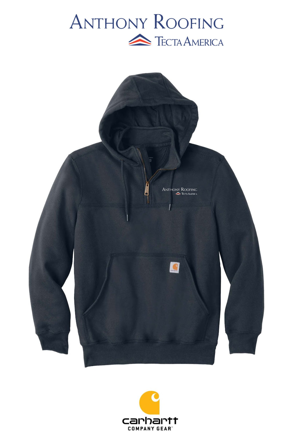 Carhartt® Rain Defender® Paxton Heavyweight Hooded Zip Mock Sweatshirt - Anthony Roofing