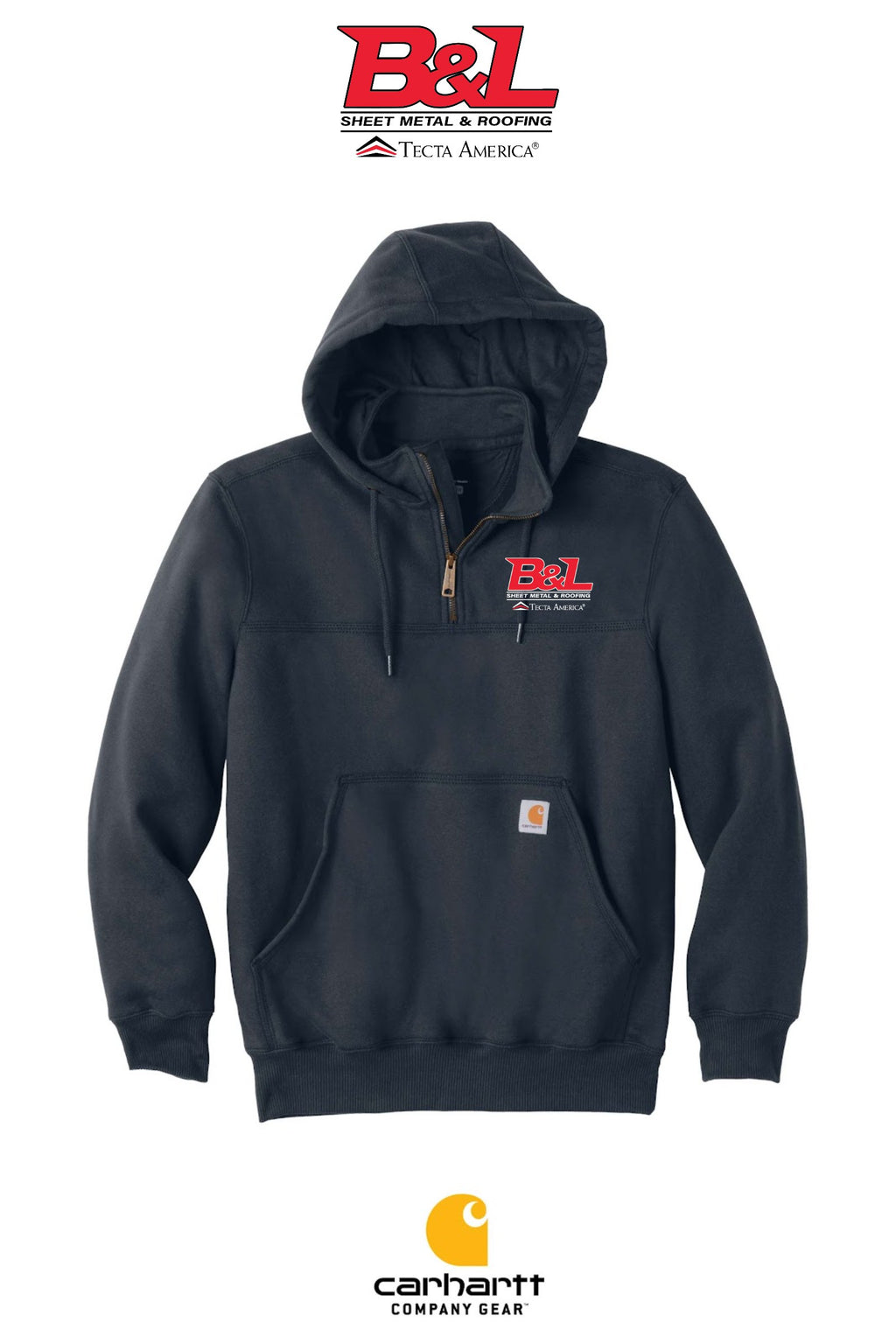Carhartt® Rain Defender® Paxton Heavyweight Hooded Zip Mock Sweatshirt - B&L Sheet Metal & Roofing