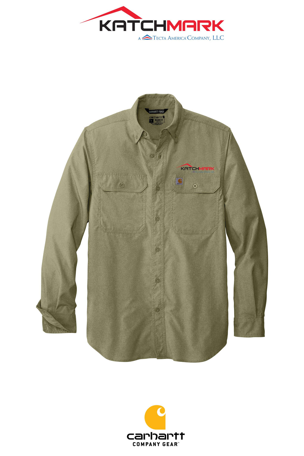 Carhartt Force® Solid Long Sleeve Shirt - Katchmark, A Tecta American Company LLC