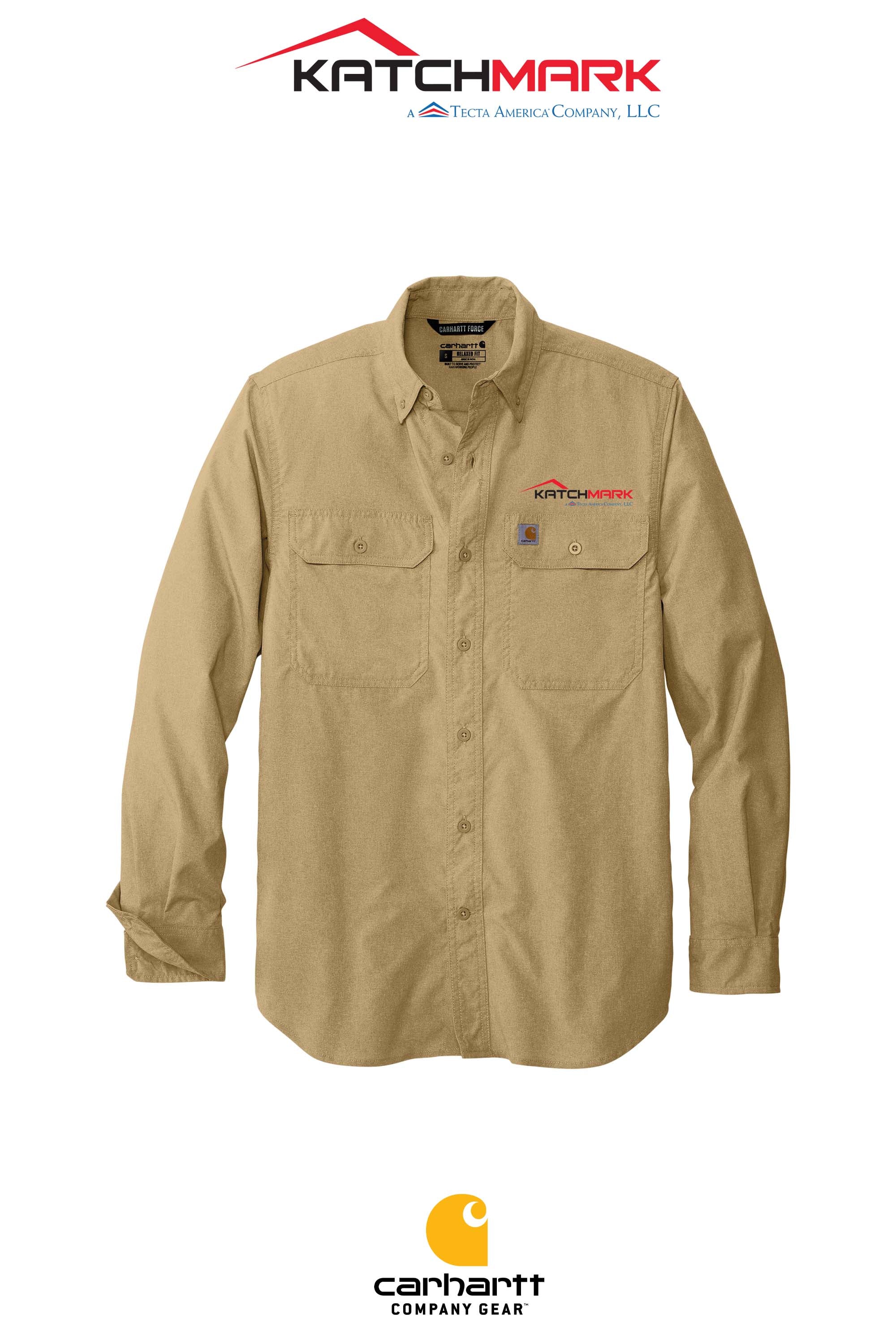 Carhartt Force® Solid Long Sleeve Shirt - Katchmark, A Tecta American Company LLC