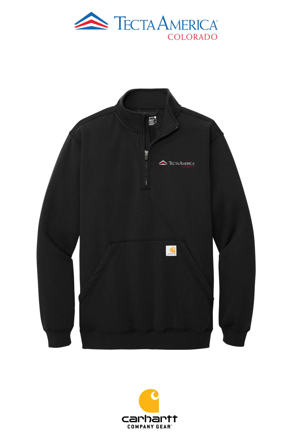 Carhartt® Midweight 1/4-Zip Mock Neck Sweatshirt - Monument Roofing of Colorado