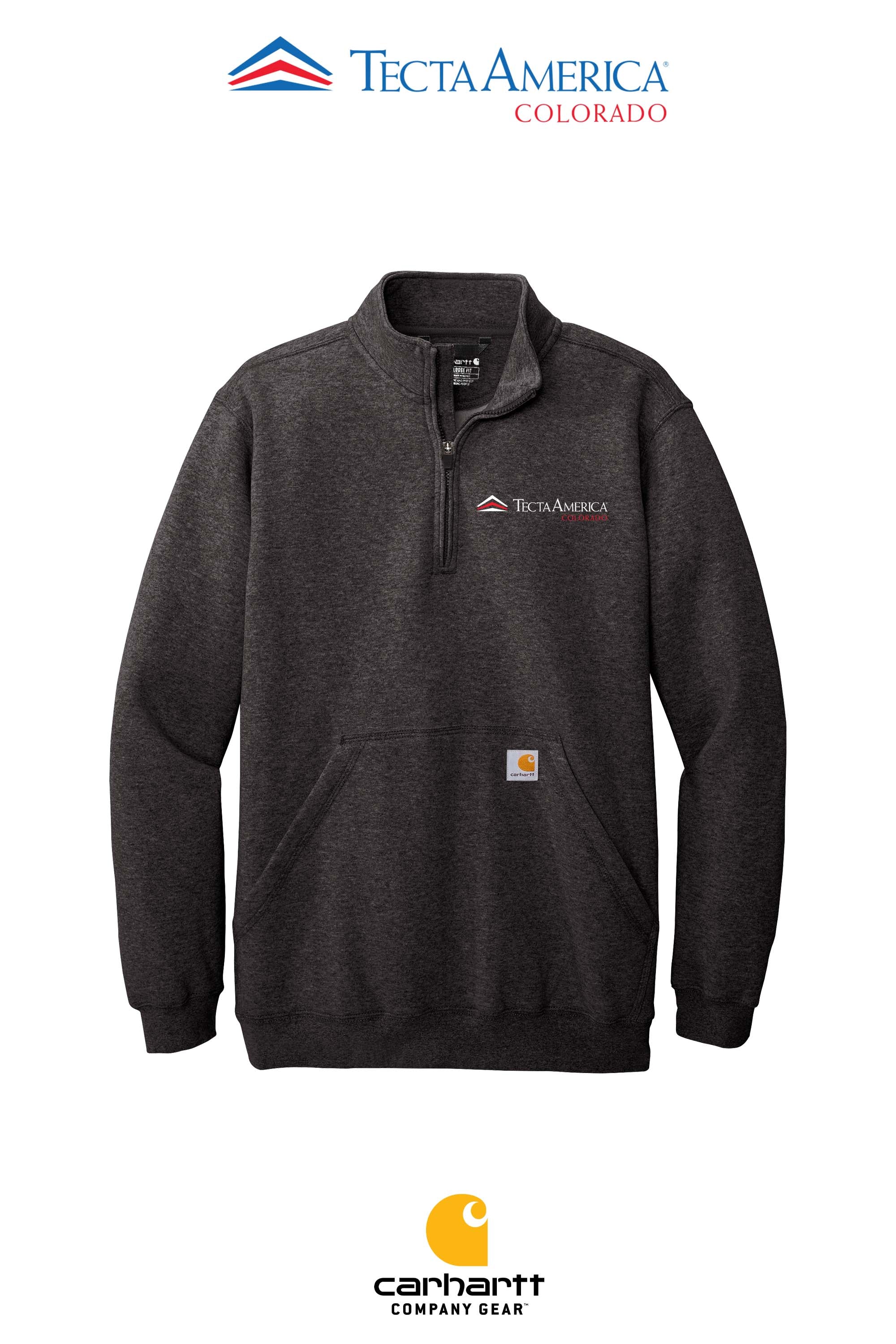 Carhartt® Midweight 1/4-Zip Mock Neck Sweatshirt - Monument Roofing of Colorado