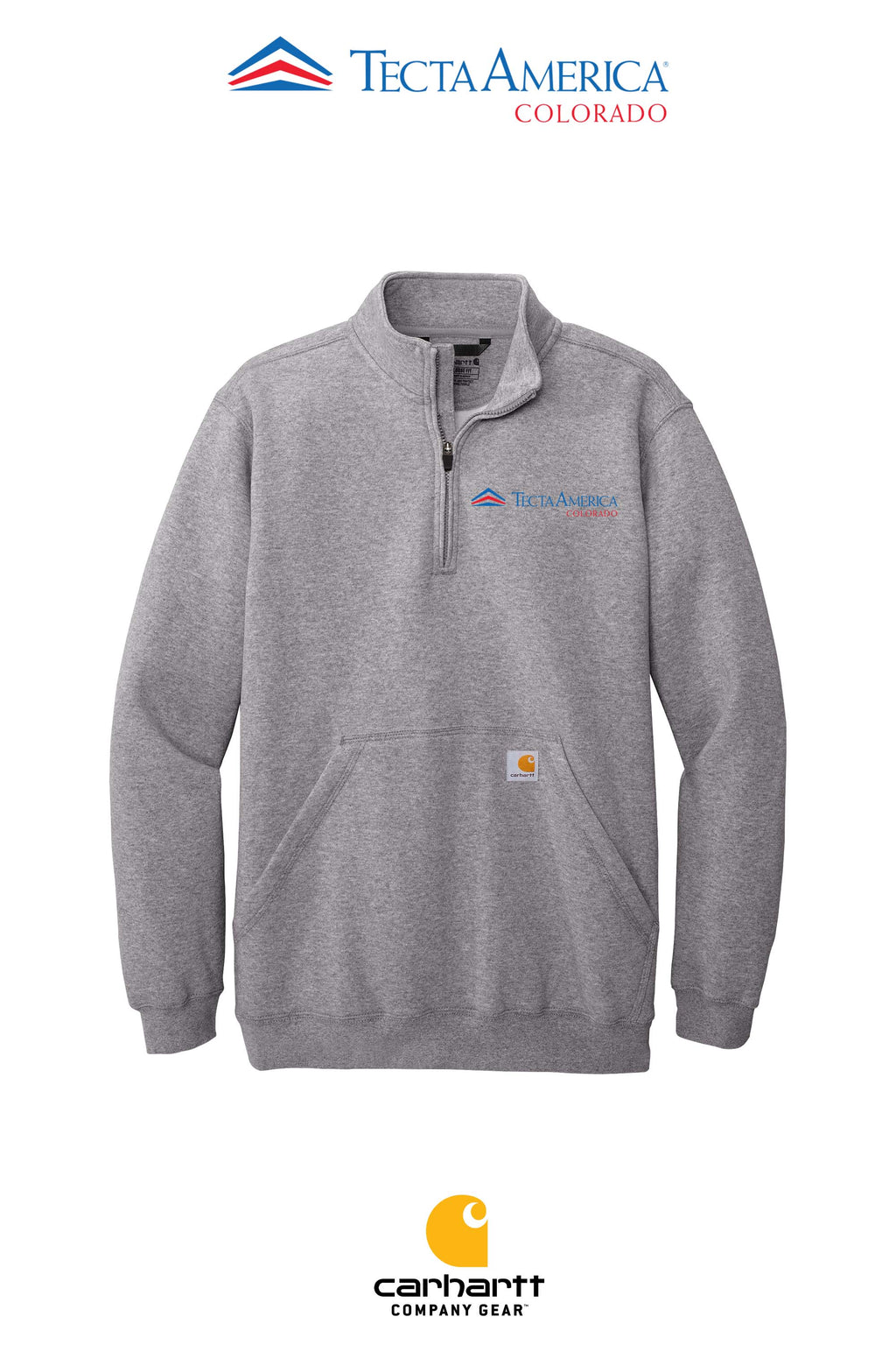 Carhartt® Midweight 1/4-Zip Mock Neck Sweatshirt - Monument Roofing of Colorado