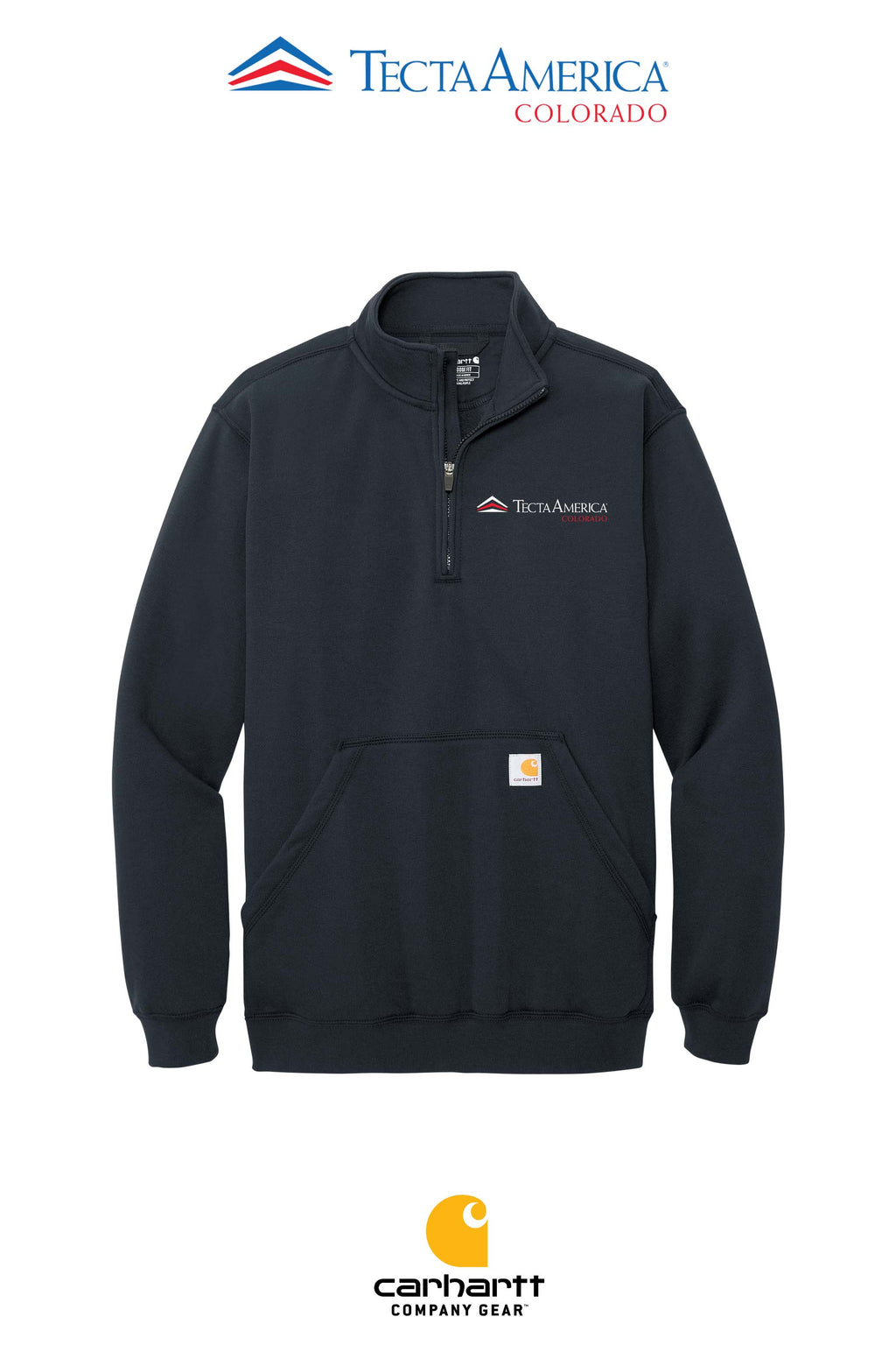 Carhartt® Midweight 1/4-Zip Mock Neck Sweatshirt - Monument Roofing of Colorado