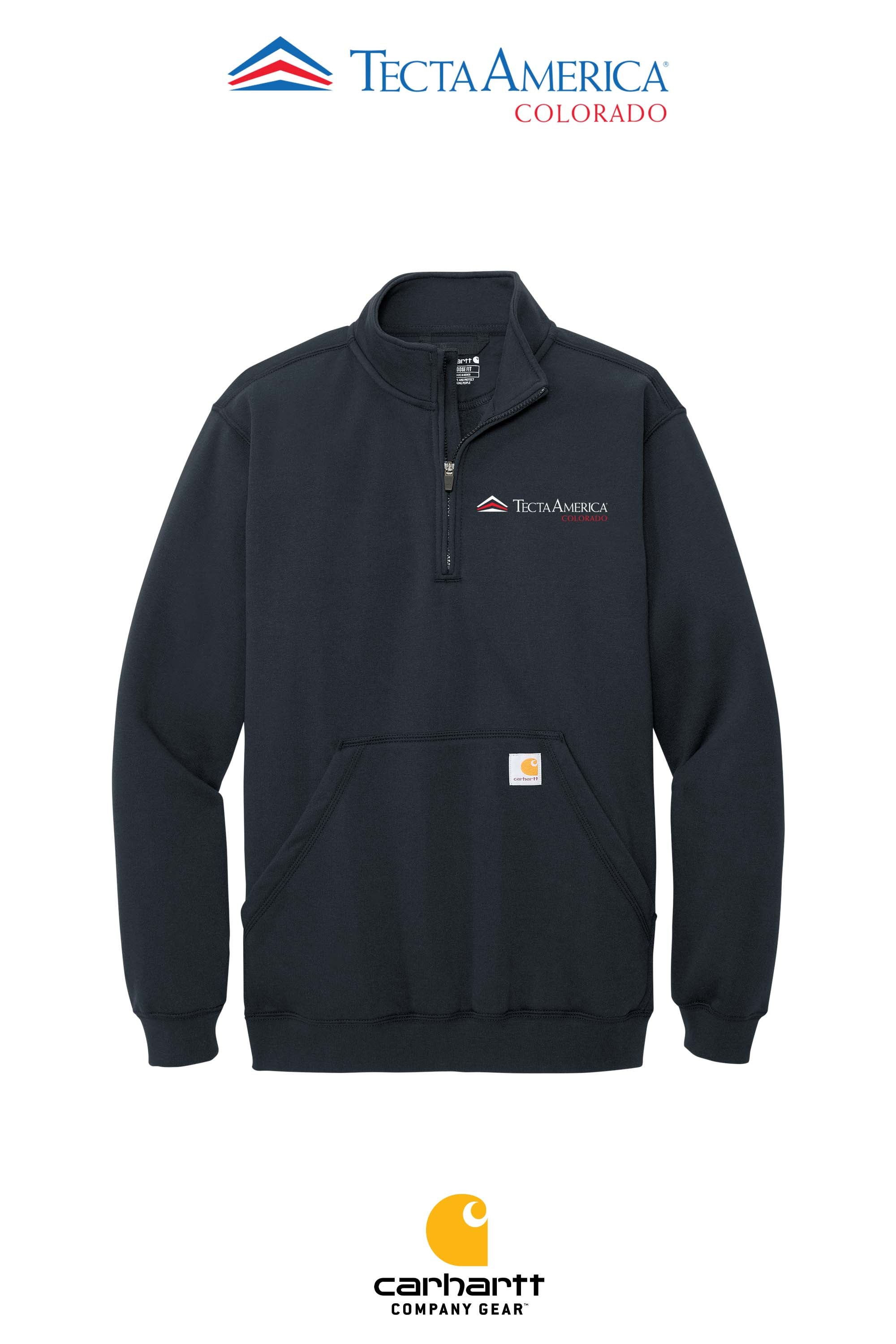 Carhartt® Midweight 1/4-Zip Mock Neck Sweatshirt - Monument Roofing of Colorado