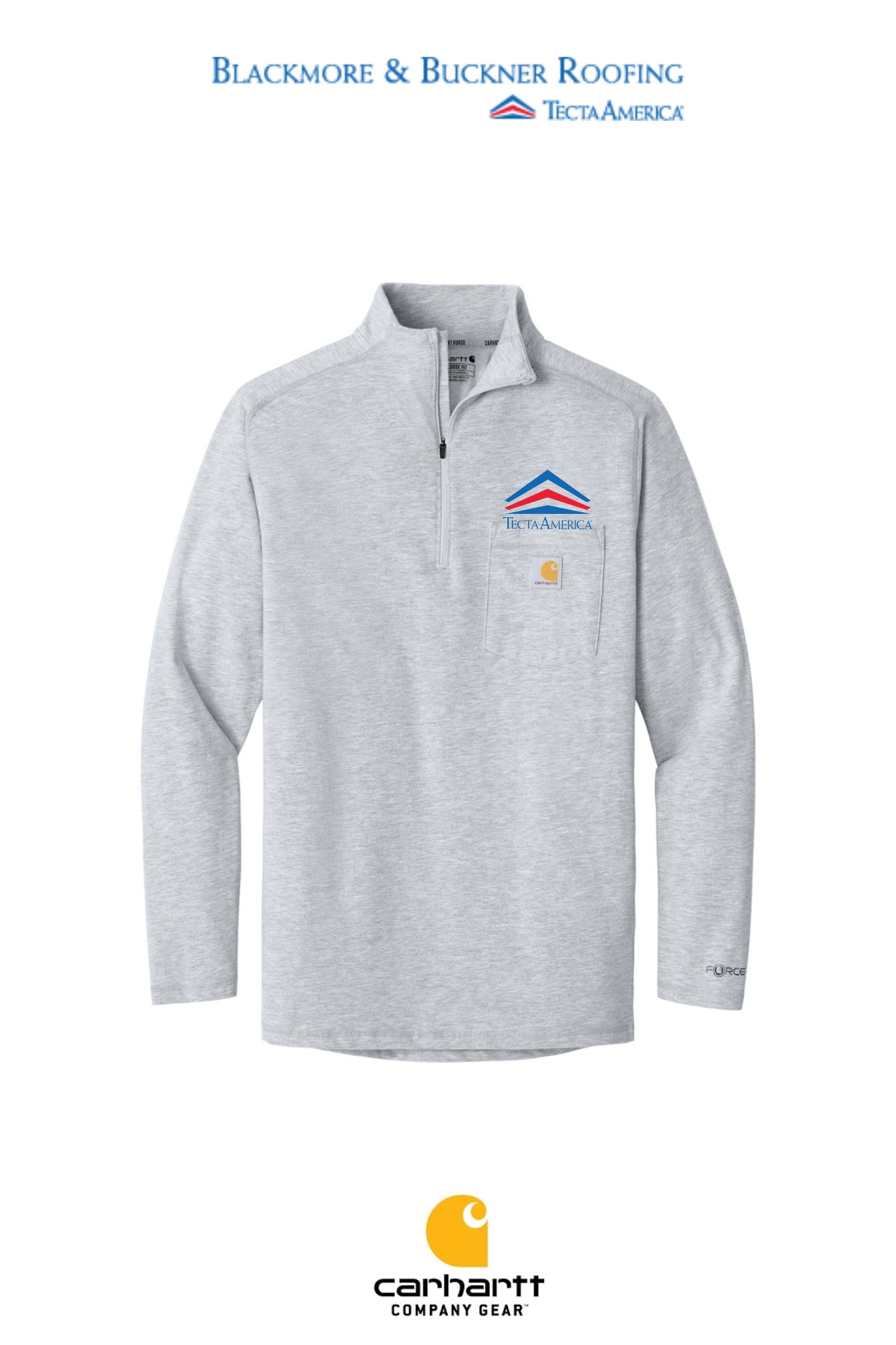 Carhartt Force® 1/4-Zip Long Sleeve T-Shirt - Blackmore & Buckner