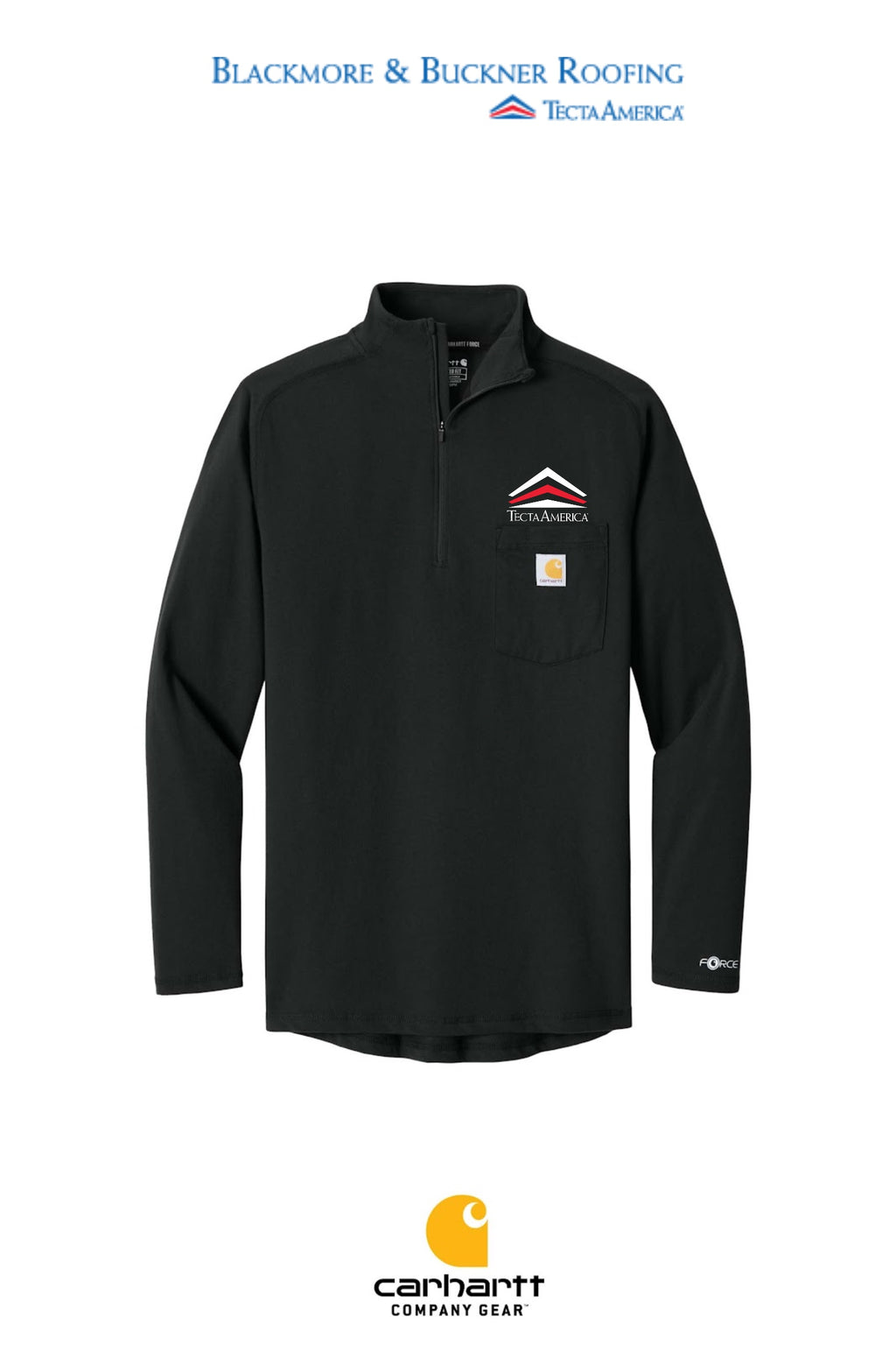 Carhartt Force® 1/4-Zip Long Sleeve T-Shirt - Blackmore & Buckner