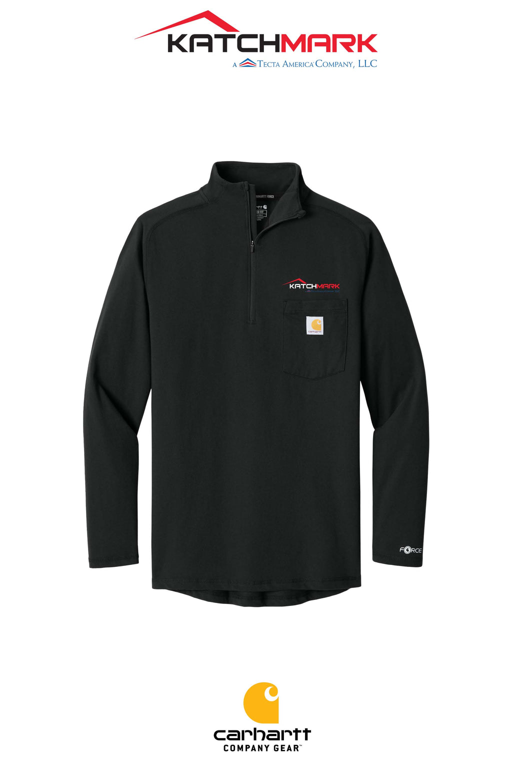 Carhartt Force® 1/4-Zip Long Sleeve T-Shirt - Katchmark, A Tecta American Company LLC