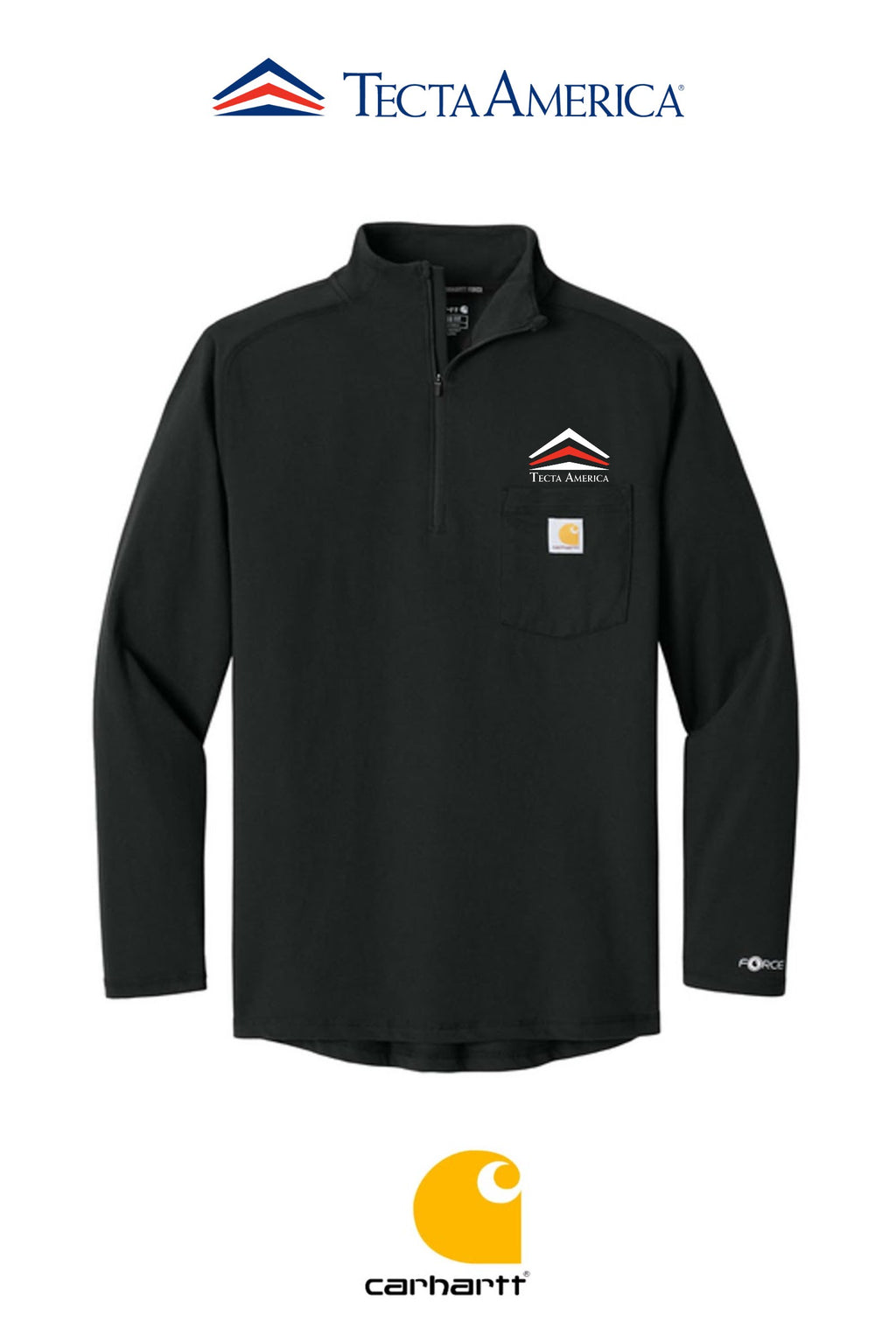 Carhartt Force® 1/4-Zip Long Sleeve T-Shirt - Corporate