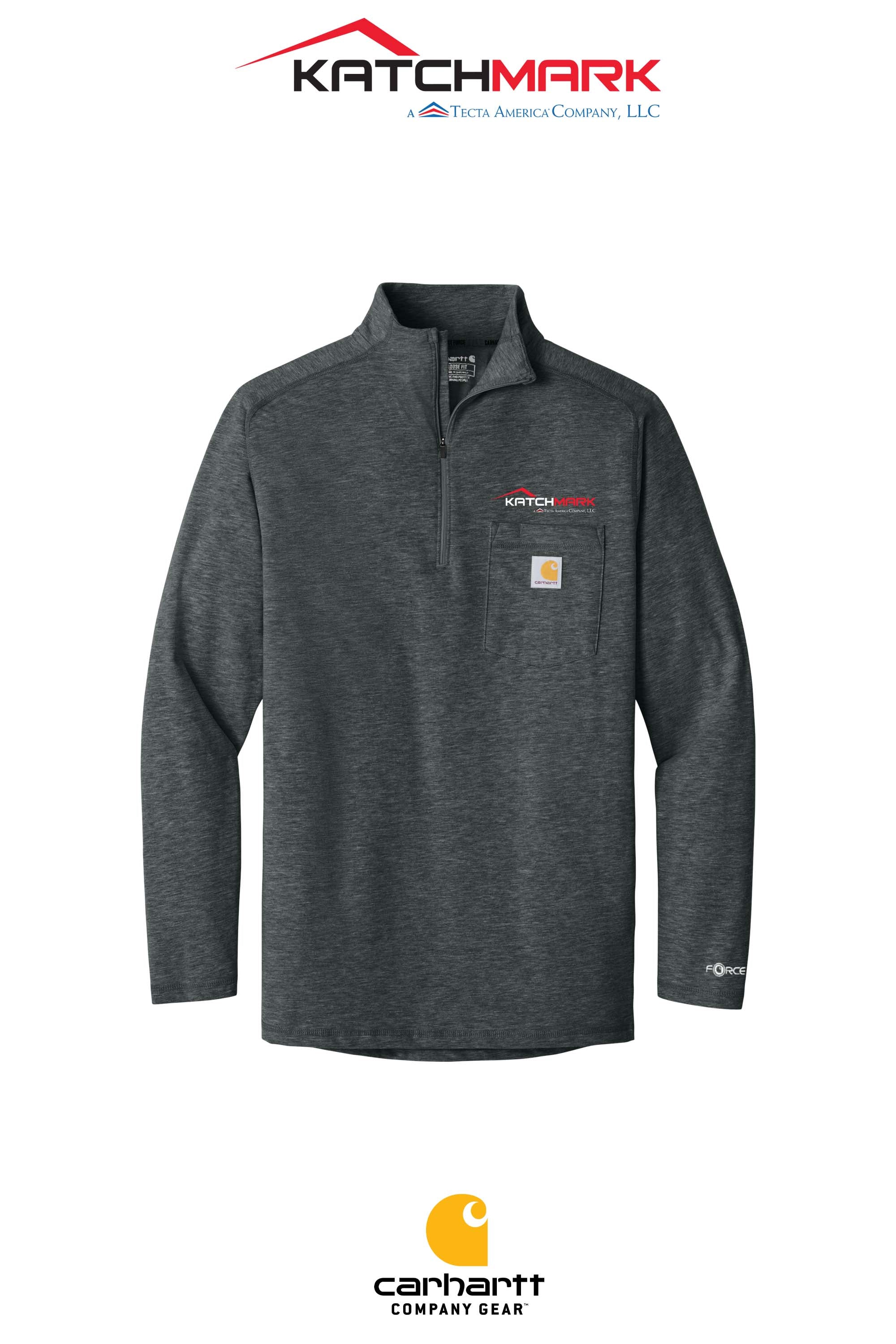 Carhartt Force® 1/4-Zip Long Sleeve T-Shirt - Katchmark, A Tecta American Company LLC