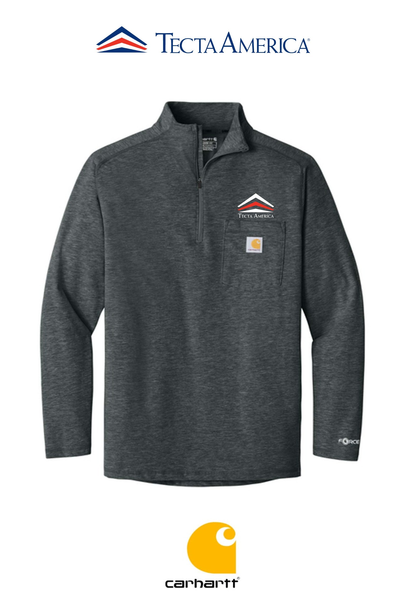 Carhartt Force® 1/4-Zip Long Sleeve T-Shirt - Corporate