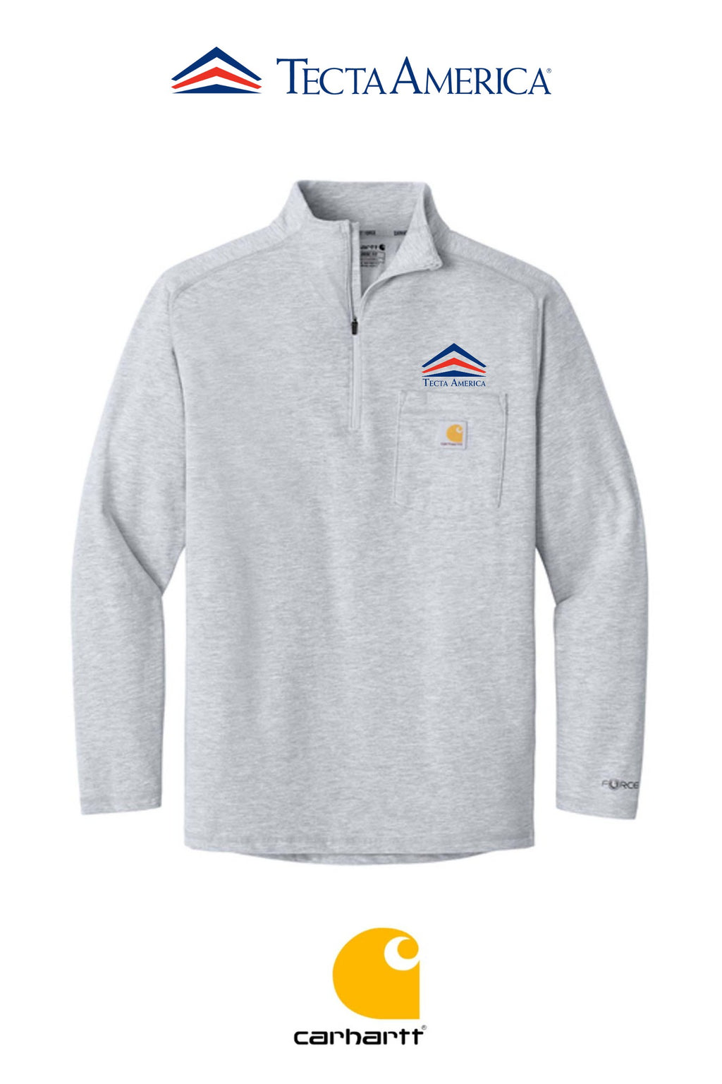 Carhartt Force® 1/4-Zip Long Sleeve T-Shirt - Corporate