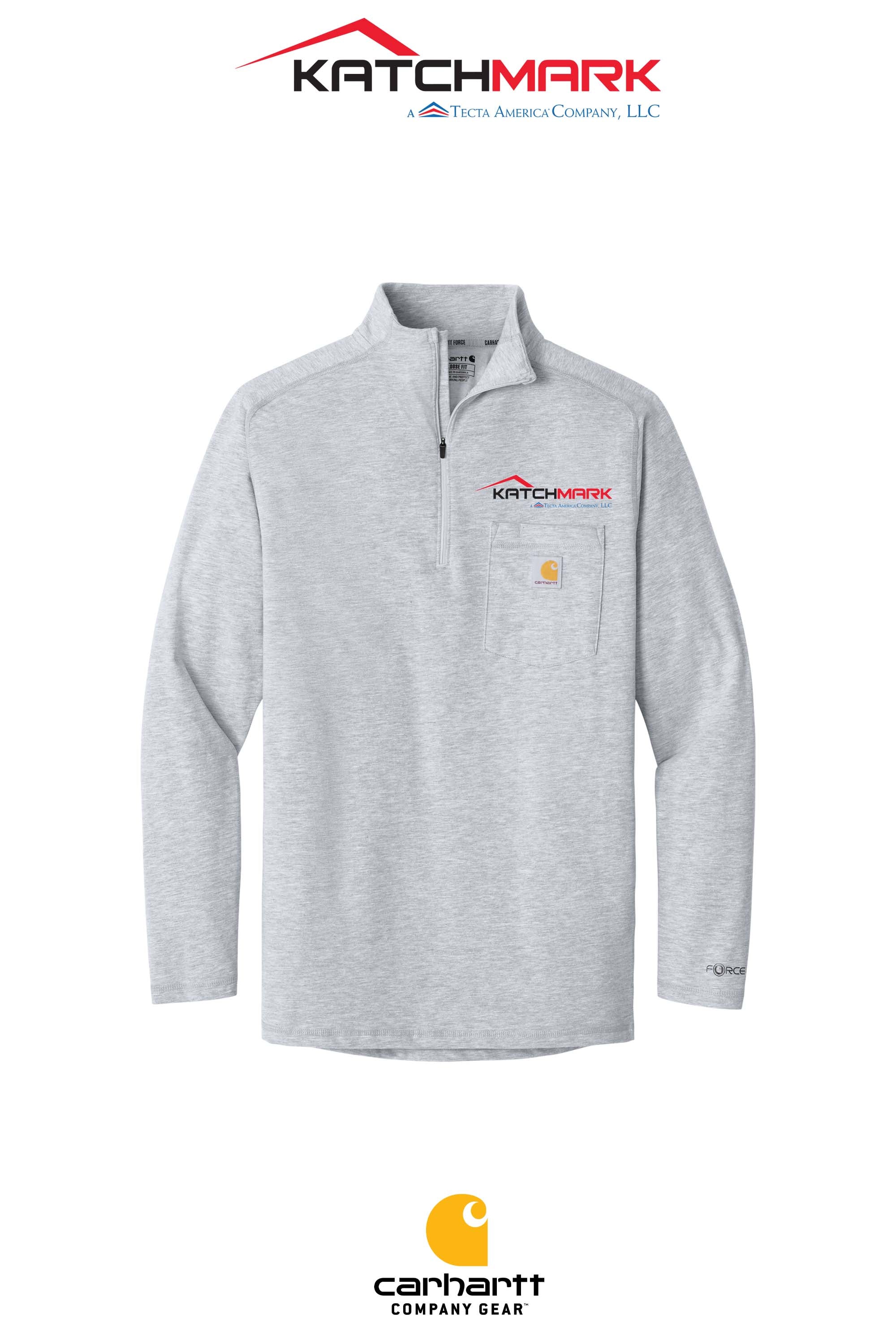 Carhartt Force® 1/4-Zip Long Sleeve T-Shirt - Katchmark, A Tecta American Company LLC