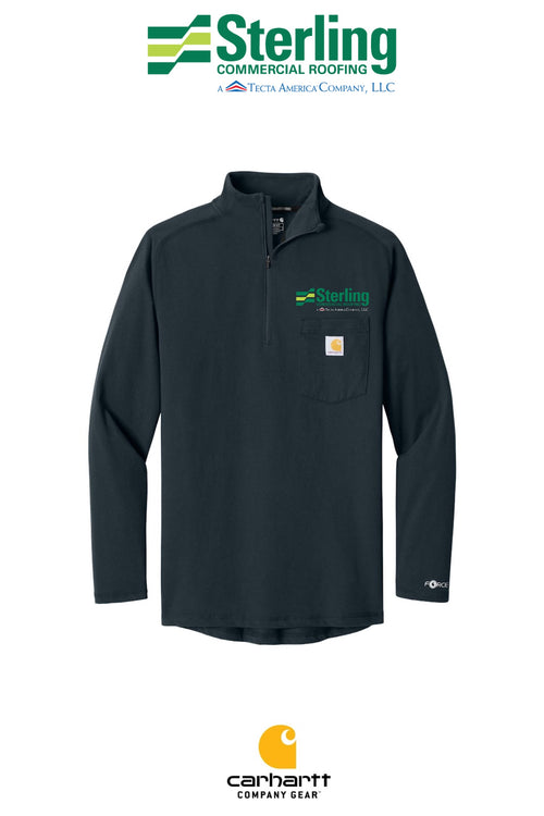 Carhartt Force® 1/4-Zip Long Sleeve T-Shirt - Sterling, A Tecta American Company LLC