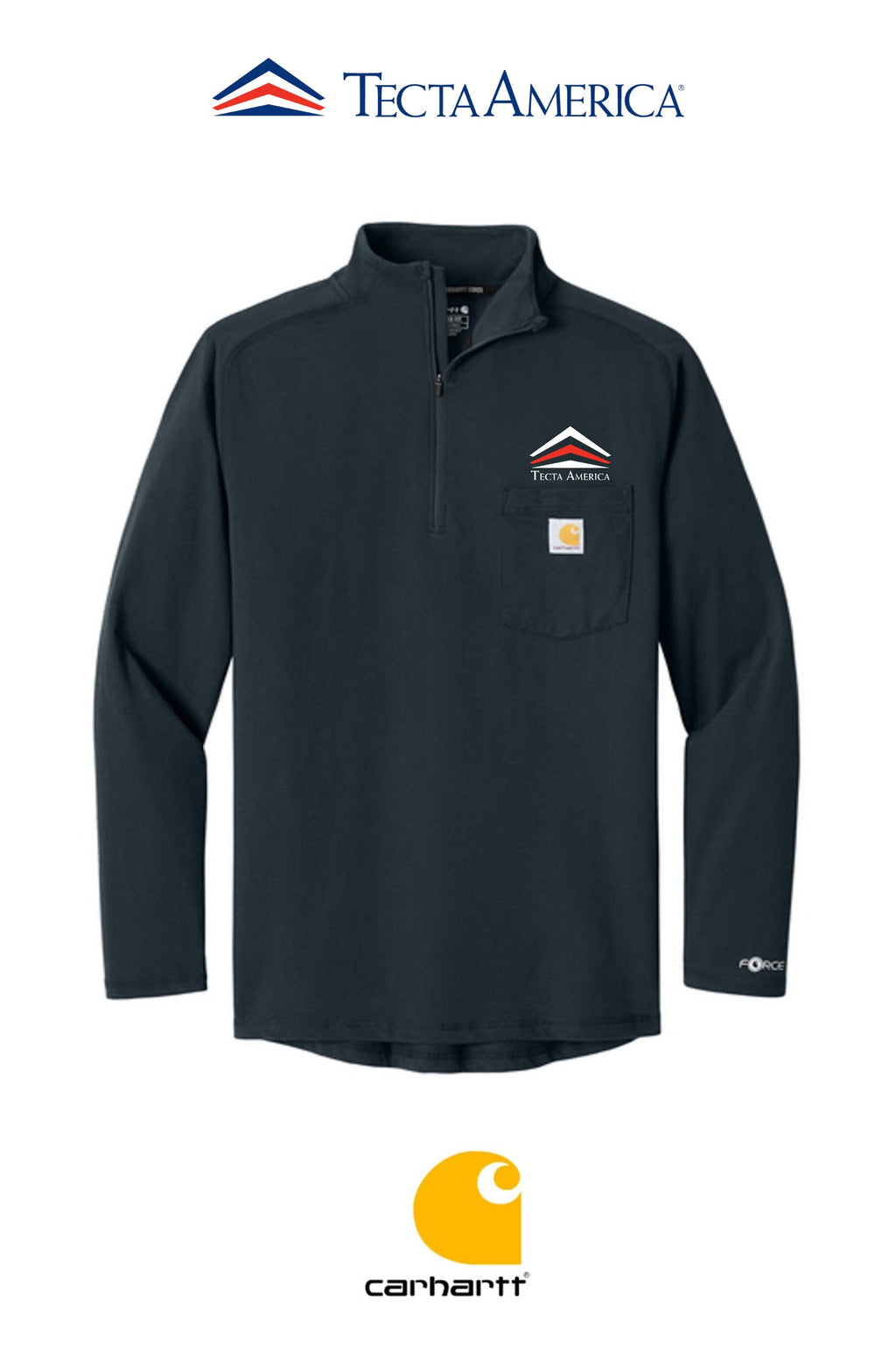 Carhartt Force® 1/4-Zip Long Sleeve T-Shirt - Corporate