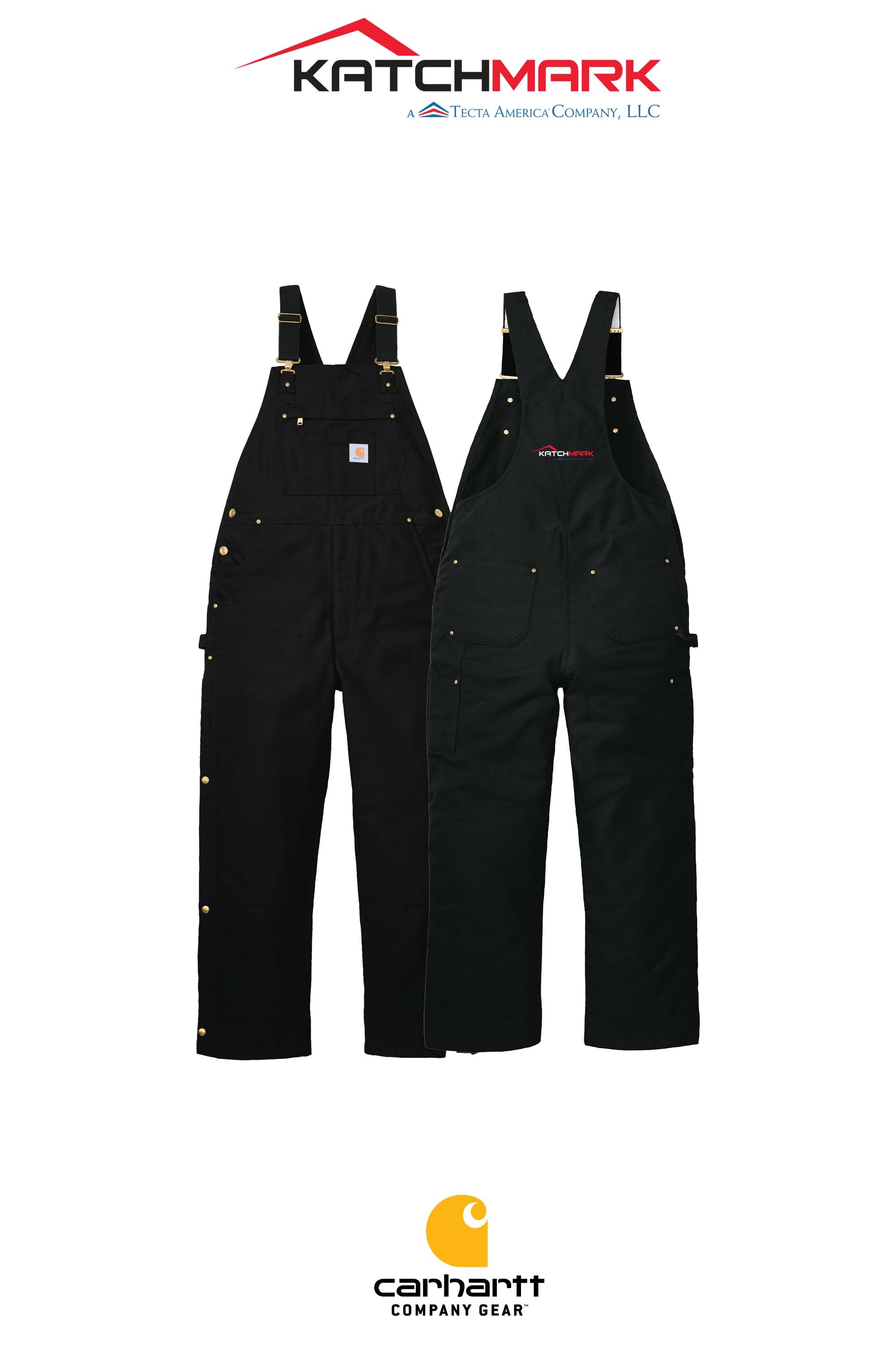 Carhartt® Firm Duck Insulated Bib Overalls - Katchmark, A Tecta American Company LLC