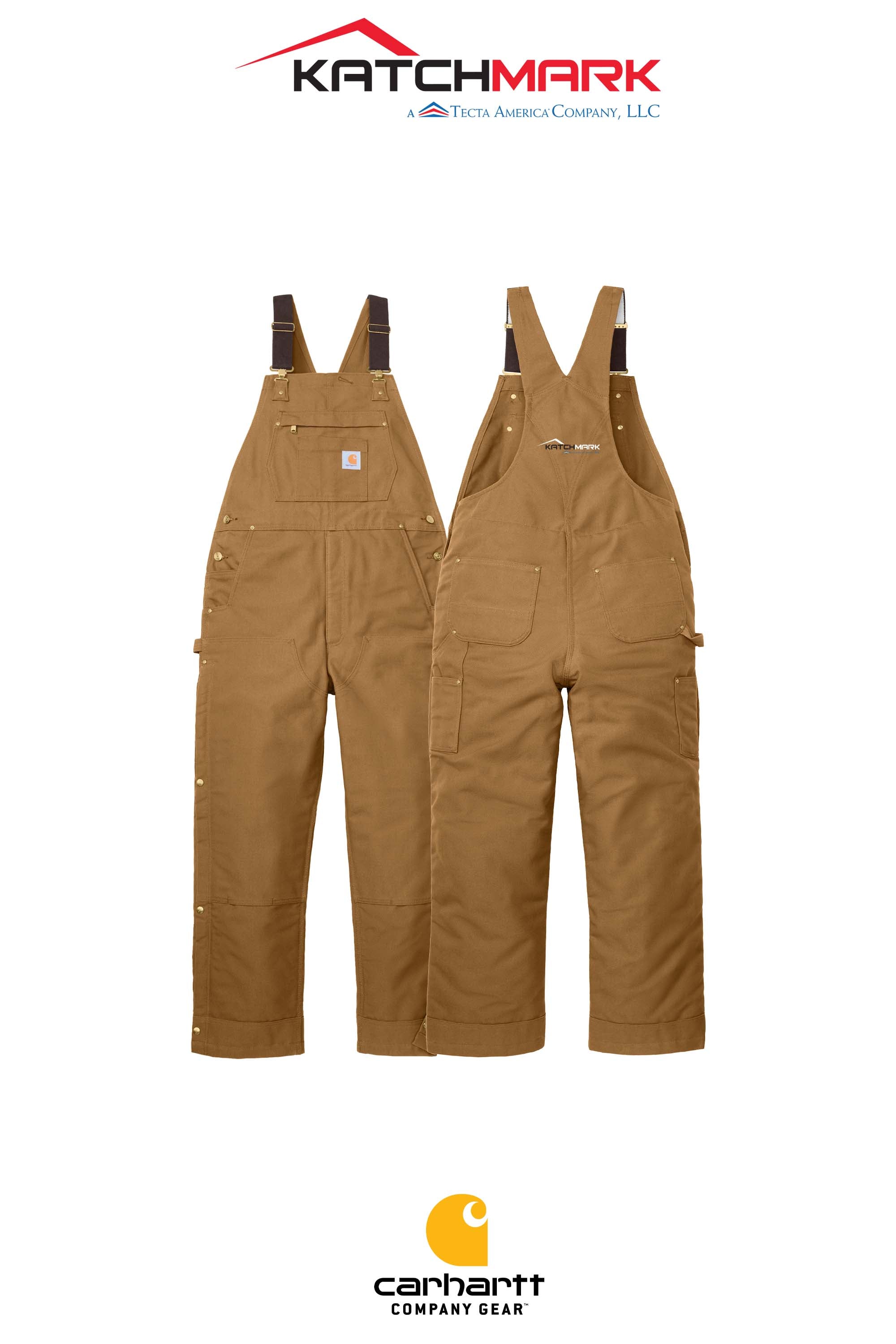 Carhartt® Firm Duck Insulated Bib Overalls - Katchmark, A Tecta American Company LLC