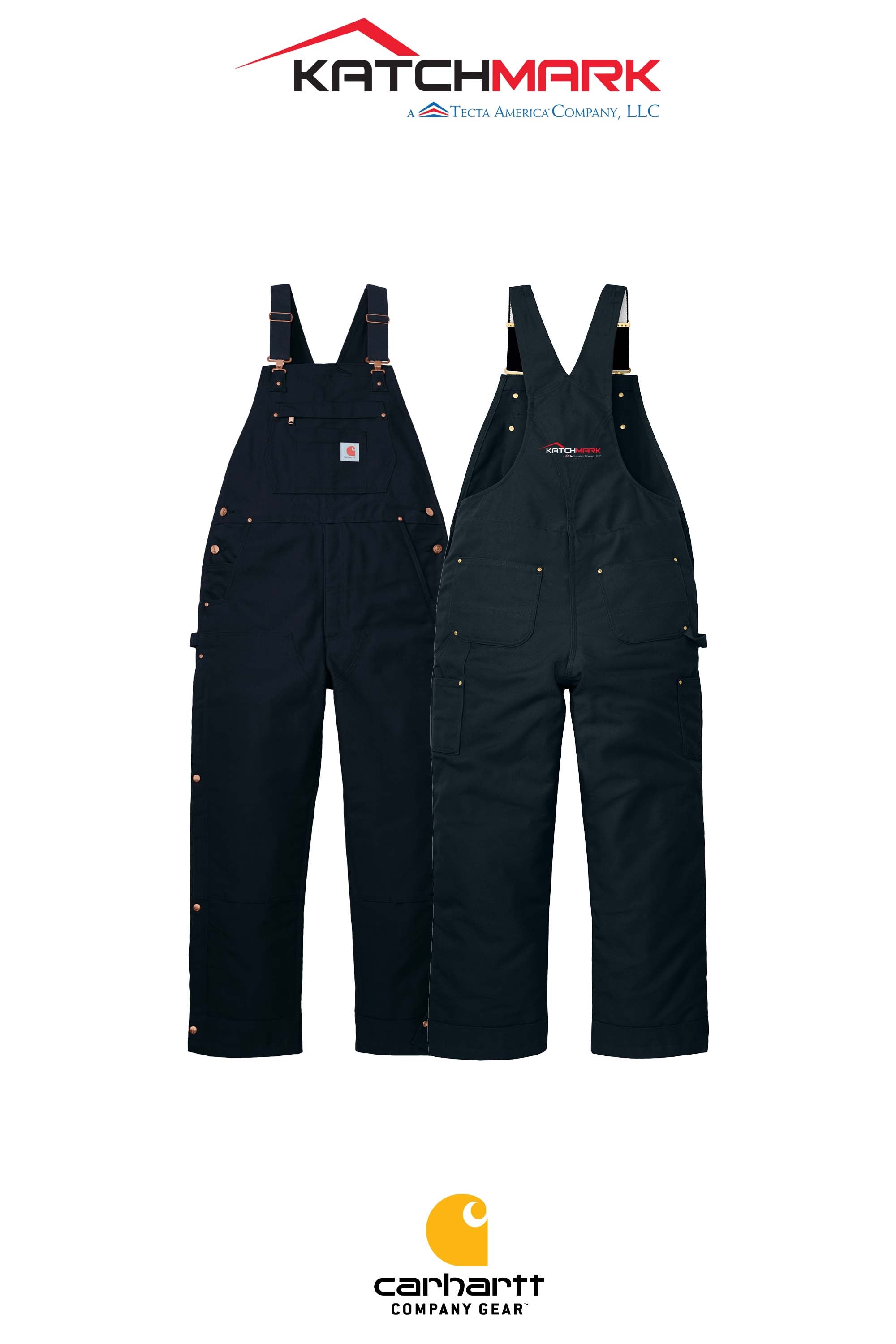 Carhartt® Firm Duck Insulated Bib Overalls - Katchmark, A Tecta American Company LLC
