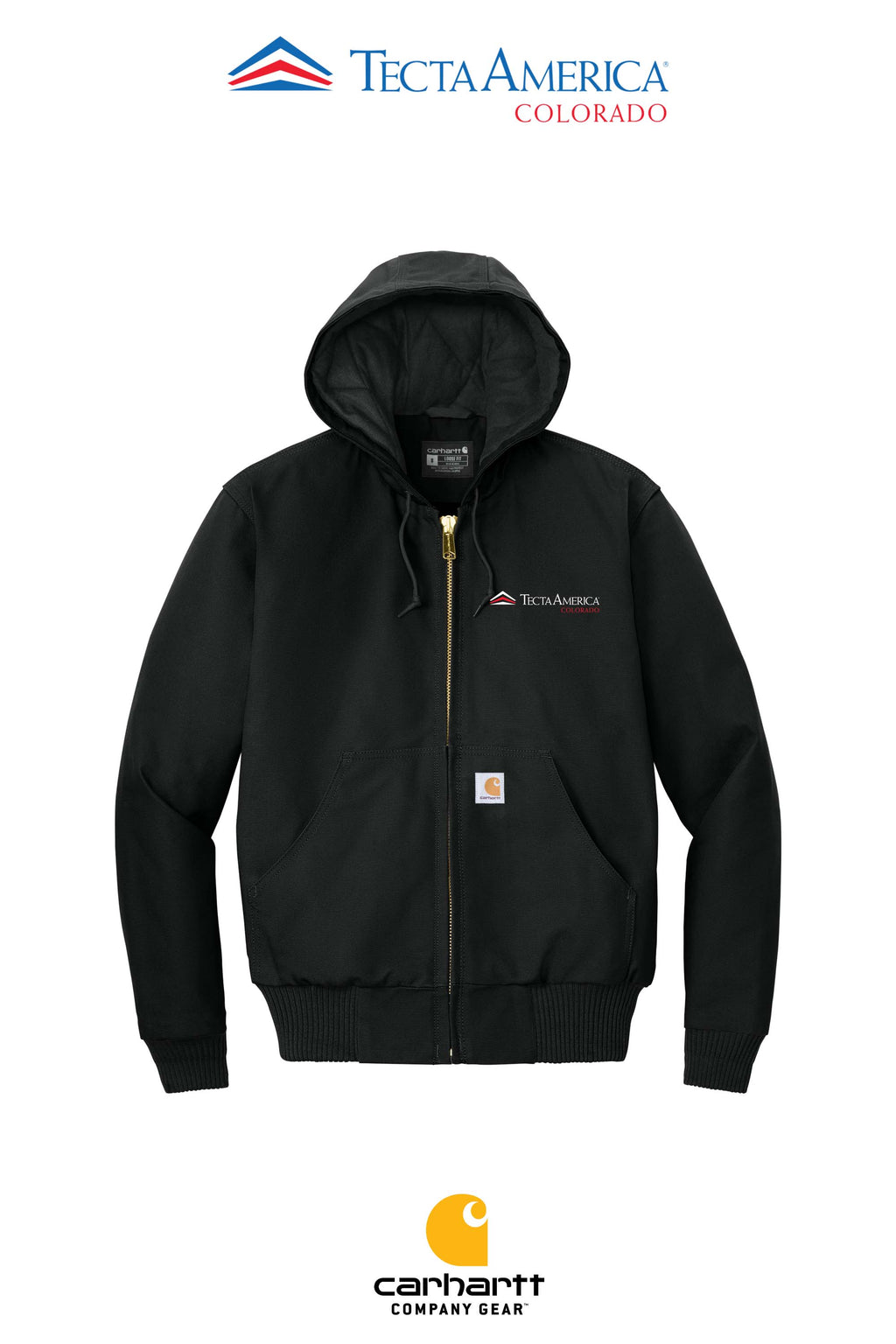 Carhartt® Quilted-Flannel-Lined Duck Active Jac - Monument Roofing of Colorado