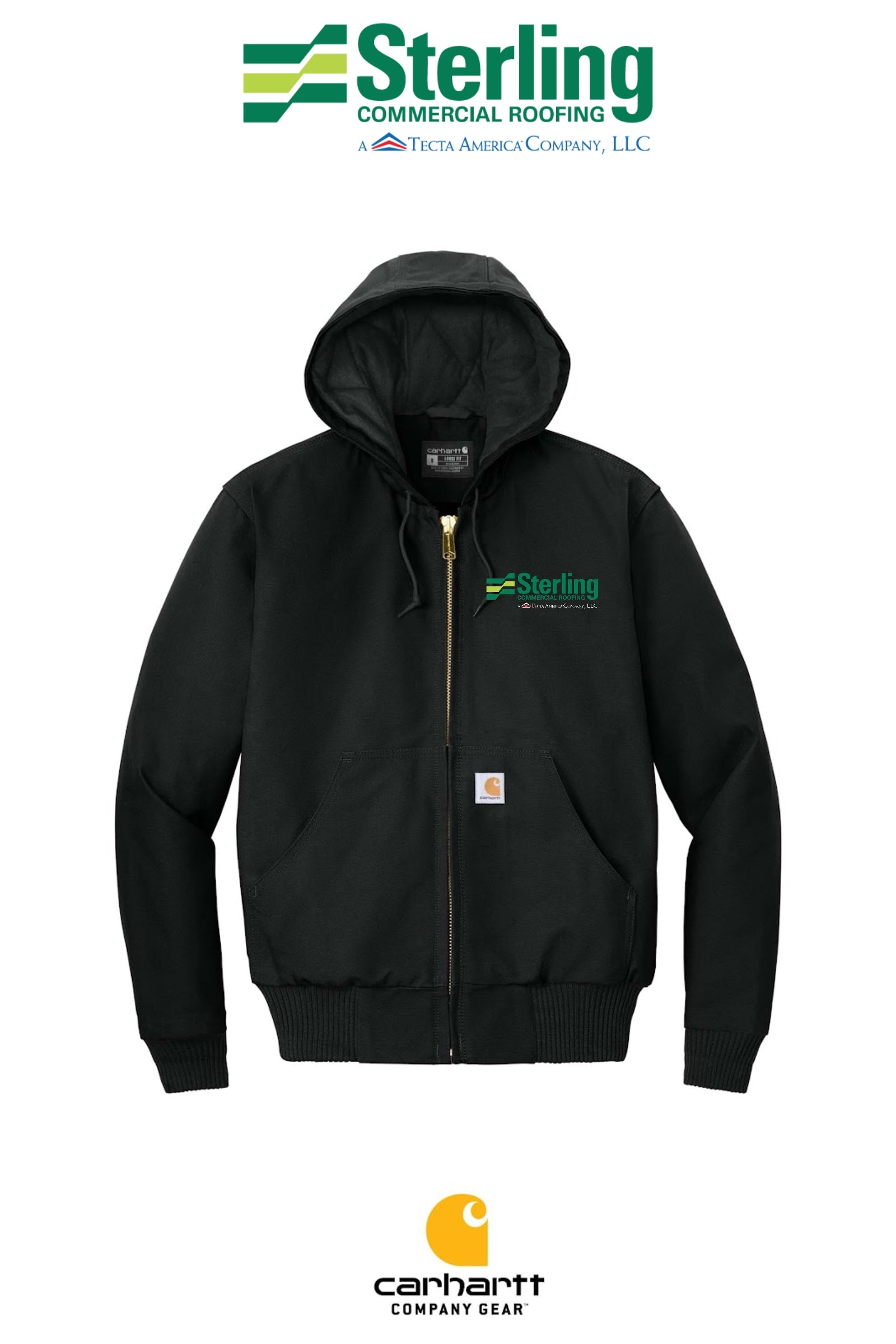 Carhartt® Quilted-Flannel-Lined Duck Active Jac - Sterling, A Tecta American Company LLC