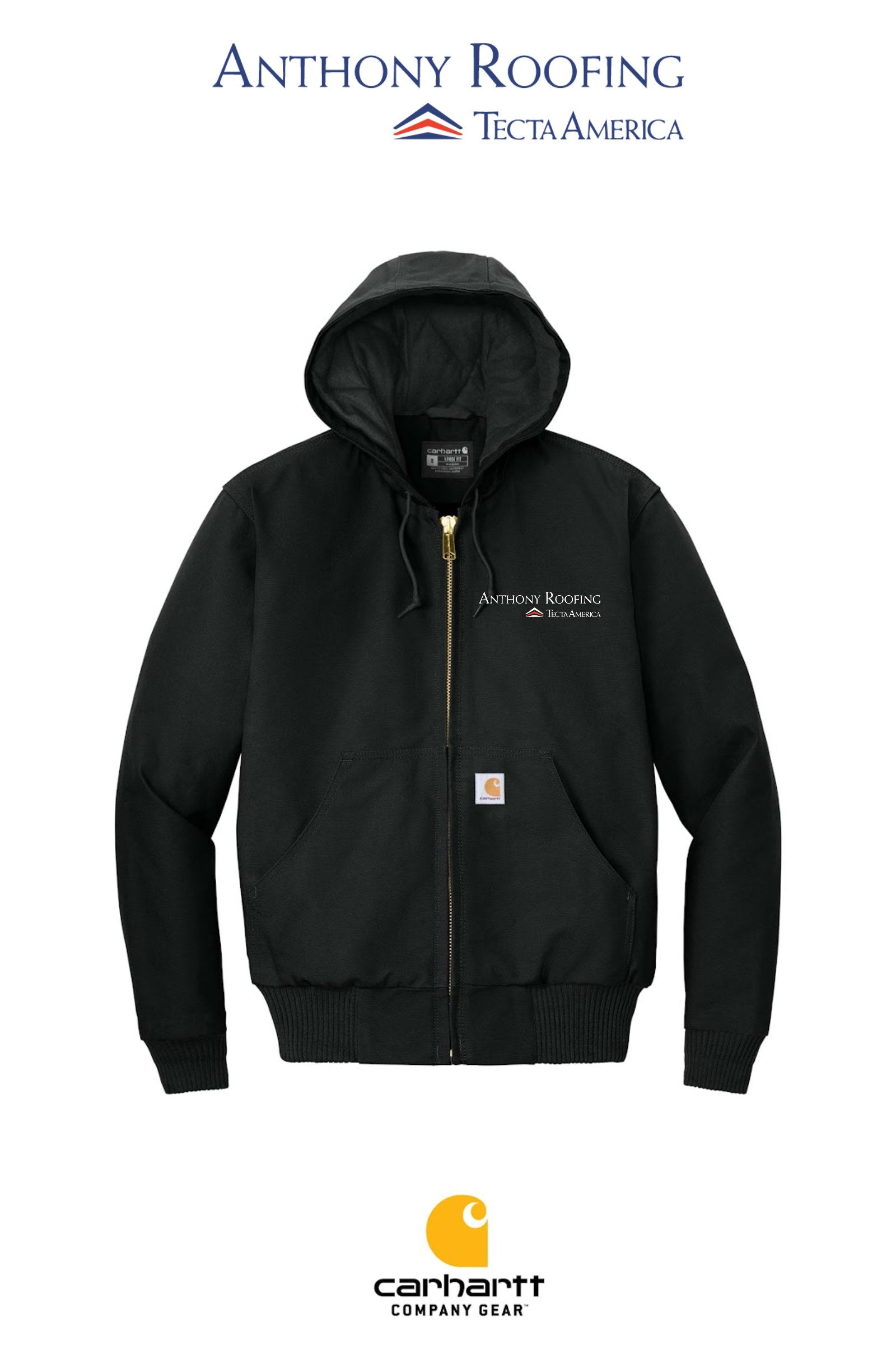 Carhartt® Quilted-Flannel-Lined Duck Active Jac - Anthony Roofing