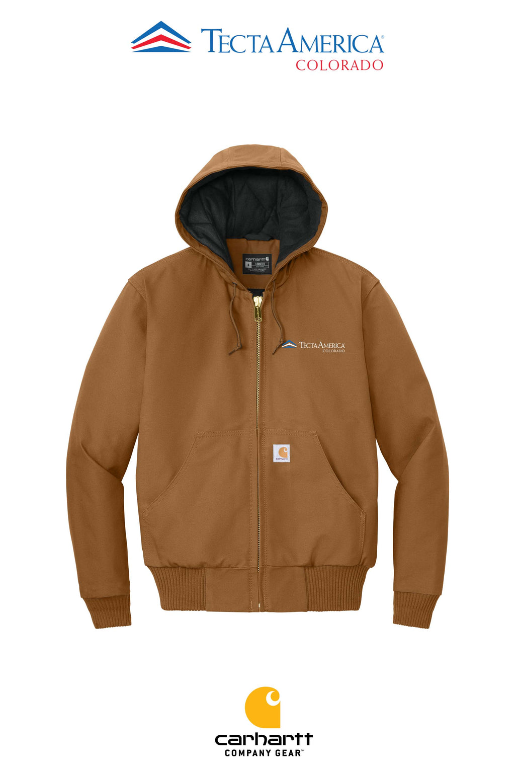 Carhartt® Quilted-Flannel-Lined Duck Active Jac - Monument Roofing of Colorado