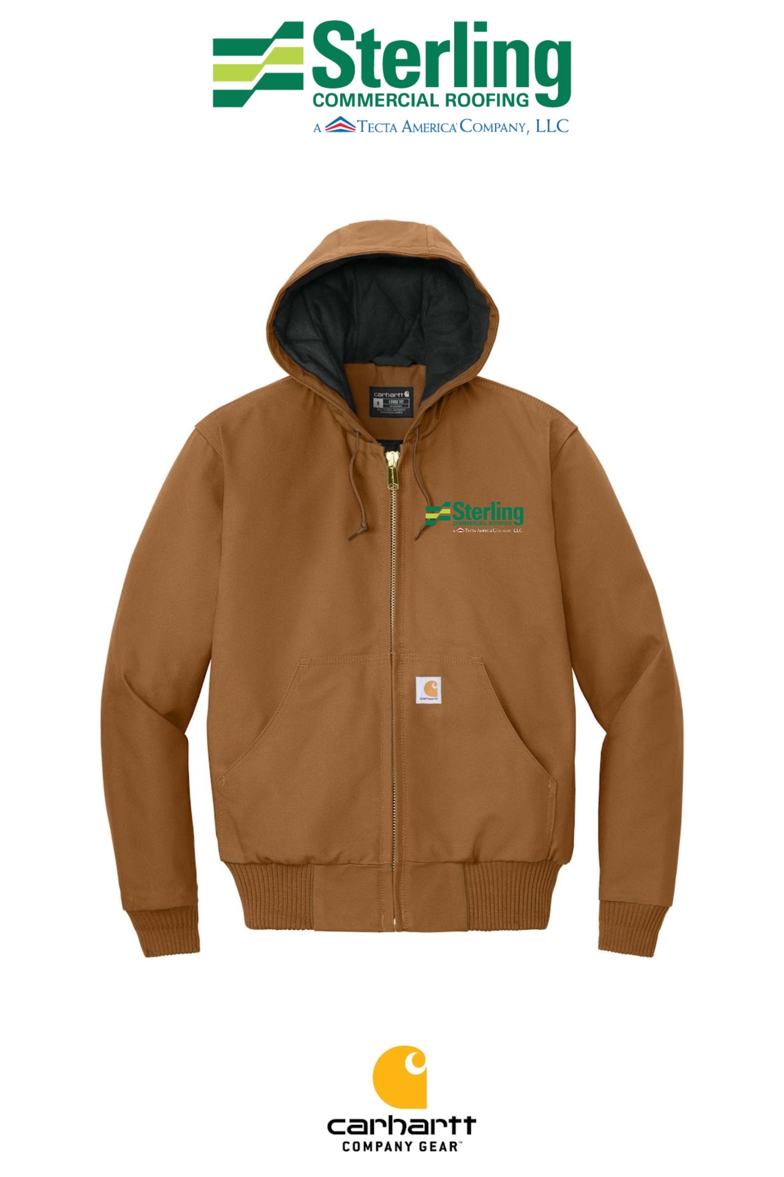 Carhartt® Quilted-Flannel-Lined Duck Active Jac - Sterling, A Tecta American Company LLC