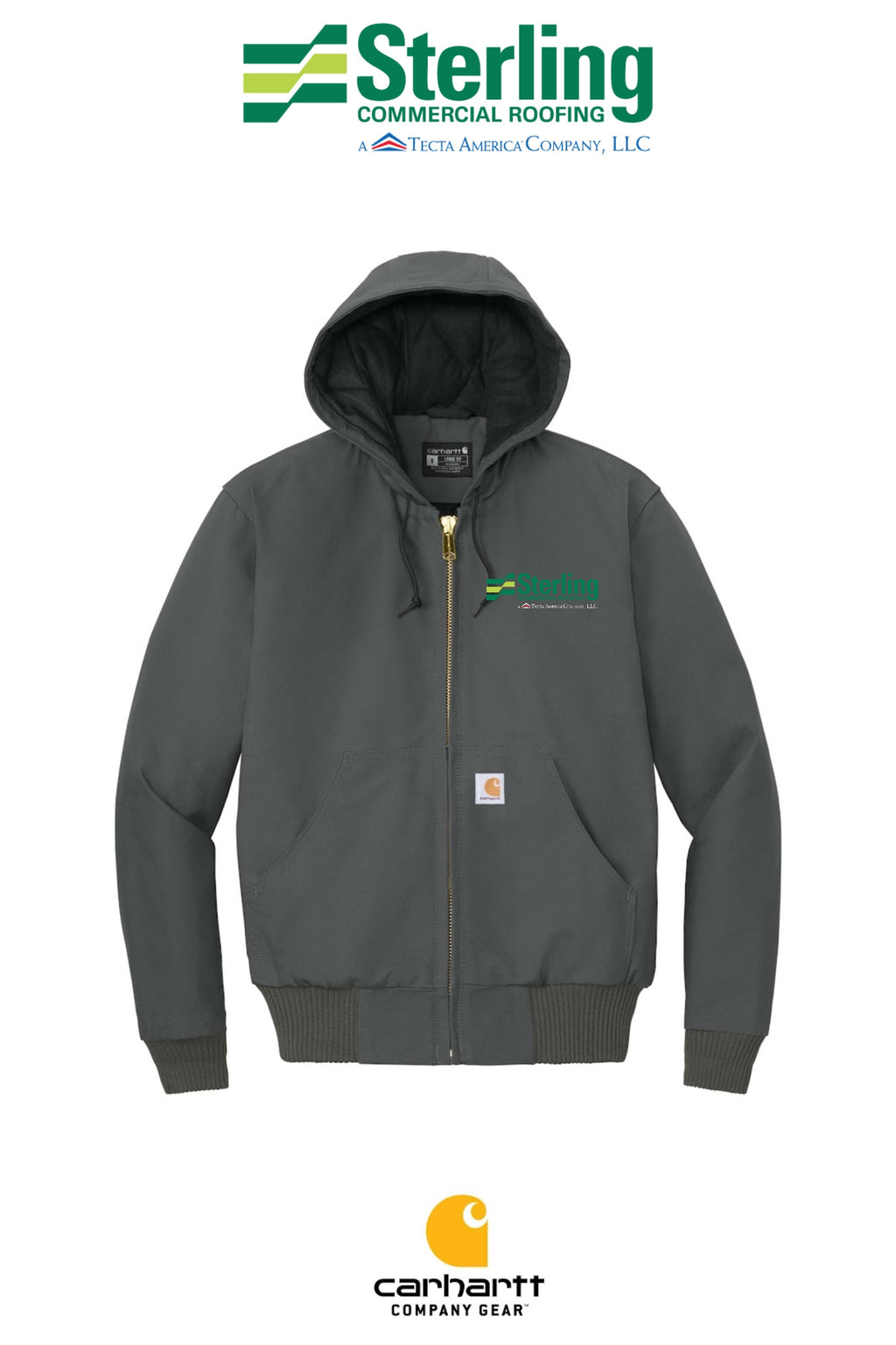 Carhartt® Quilted-Flannel-Lined Duck Active Jac - Sterling, A Tecta American Company LLC