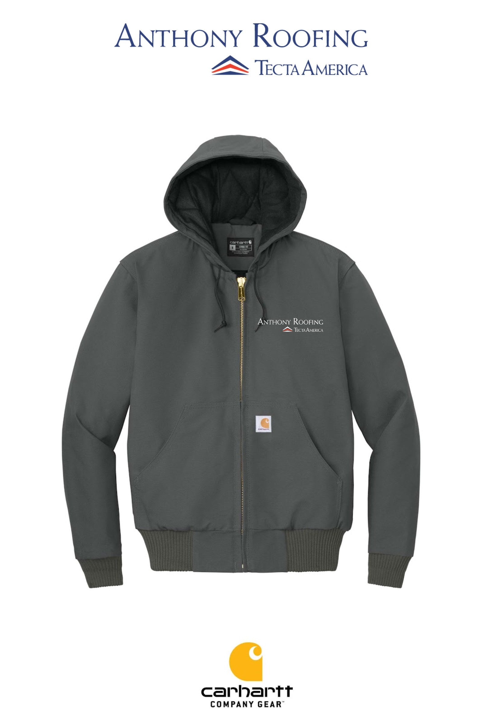 Carhartt® Quilted-Flannel-Lined Duck Active Jac - Anthony Roofing