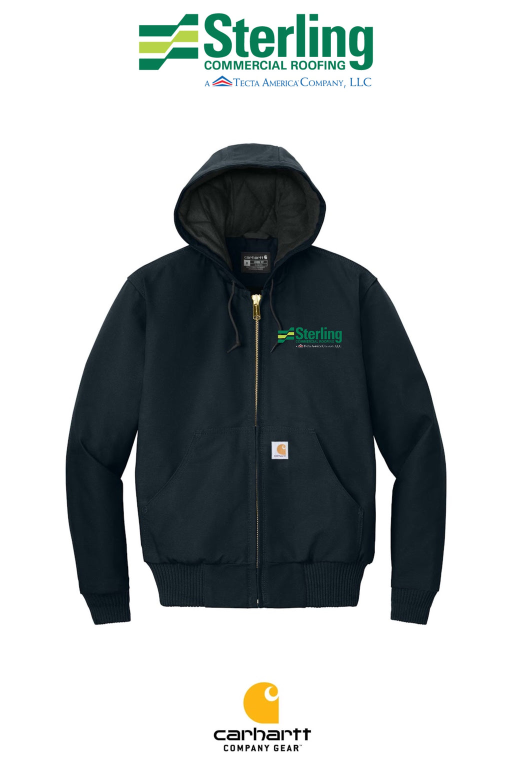 Carhartt® Quilted-Flannel-Lined Duck Active Jac - Sterling, A Tecta American Company LLC