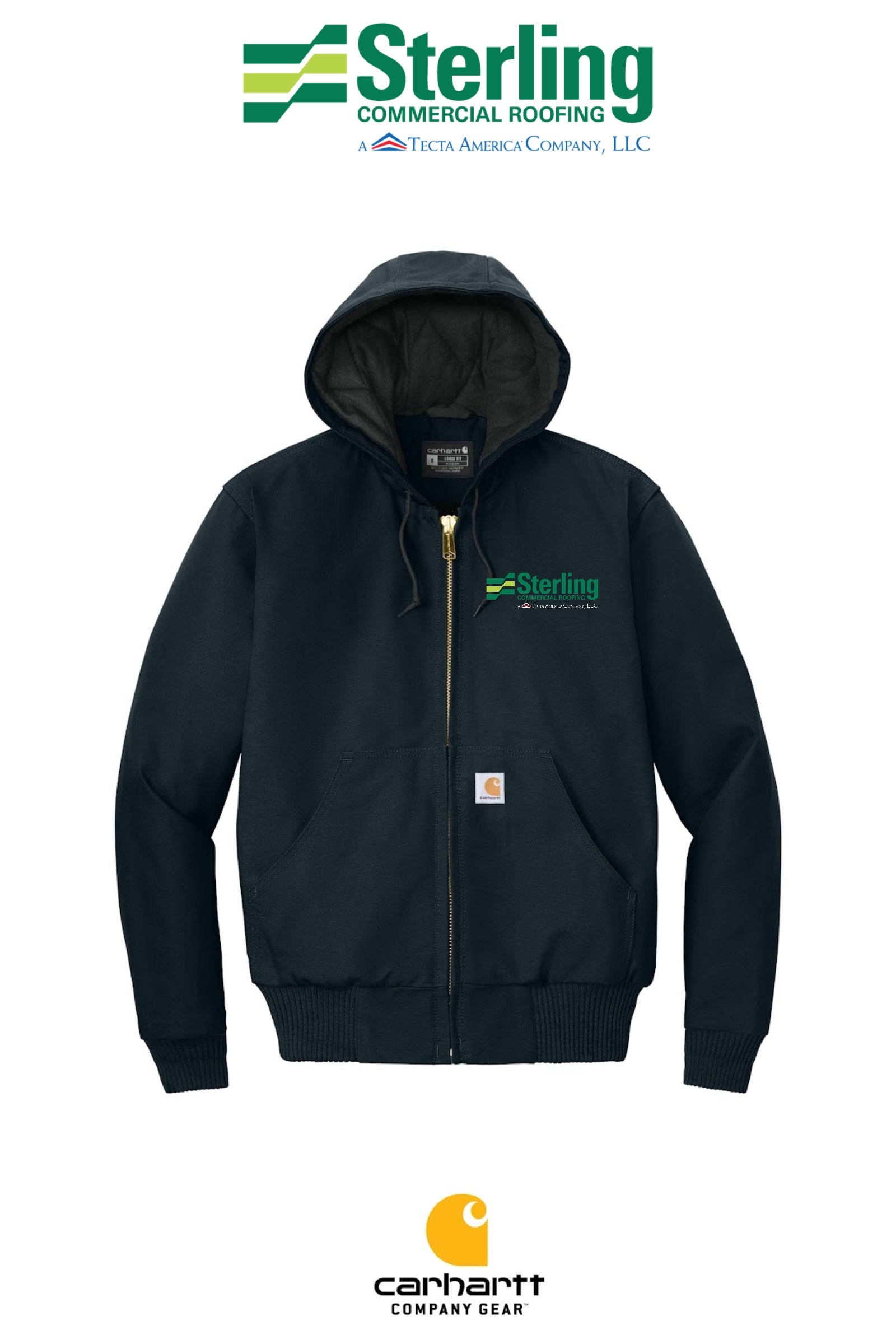Carhartt® Quilted-Flannel-Lined Duck Active Jac - Sterling, A Tecta American Company LLC