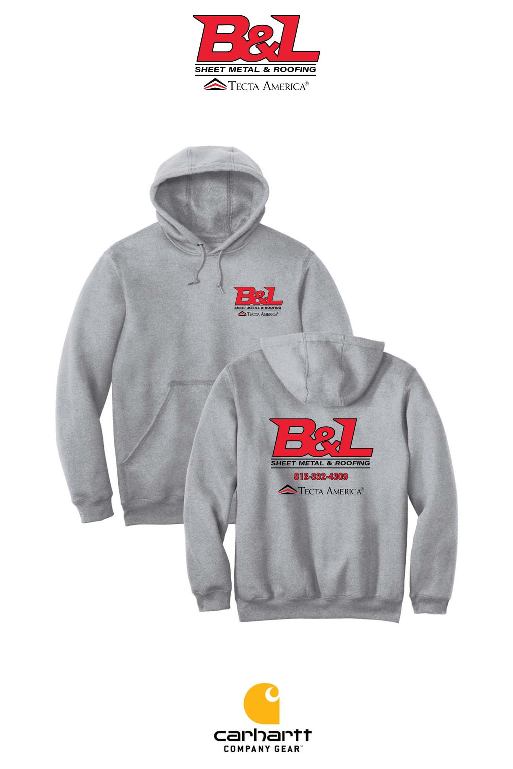Carhartt® Midweight Hooded Sweatshirt - B&L Sheet Metal & Roofing