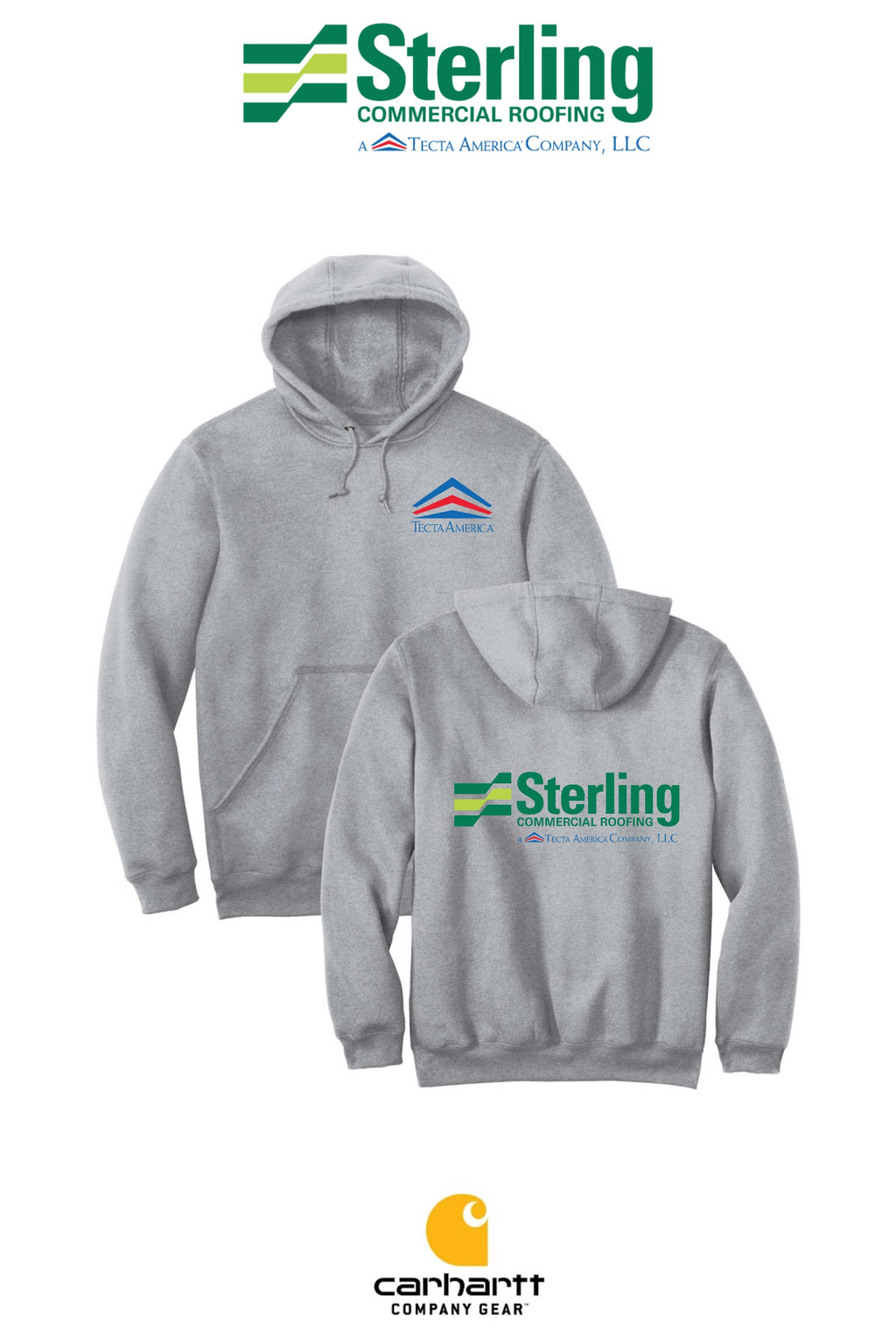 Carhartt® Midweight Hooded Sweatshirt - Sterling, A Tecta American Company LLC