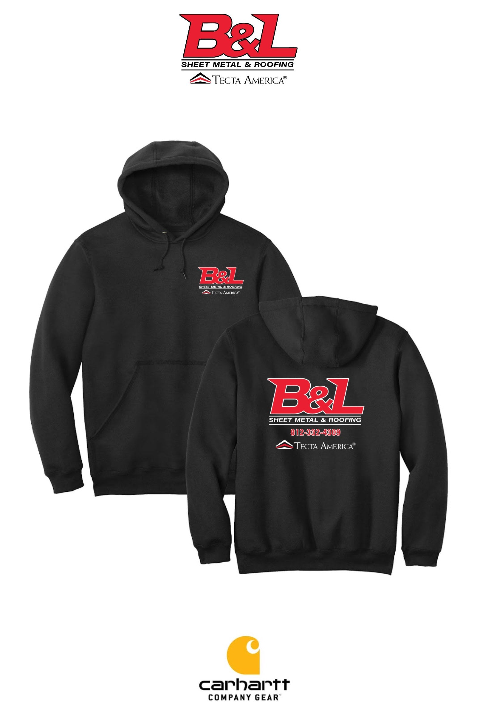 Carhartt® Midweight Hooded Sweatshirt - B&L Sheet Metal & Roofing